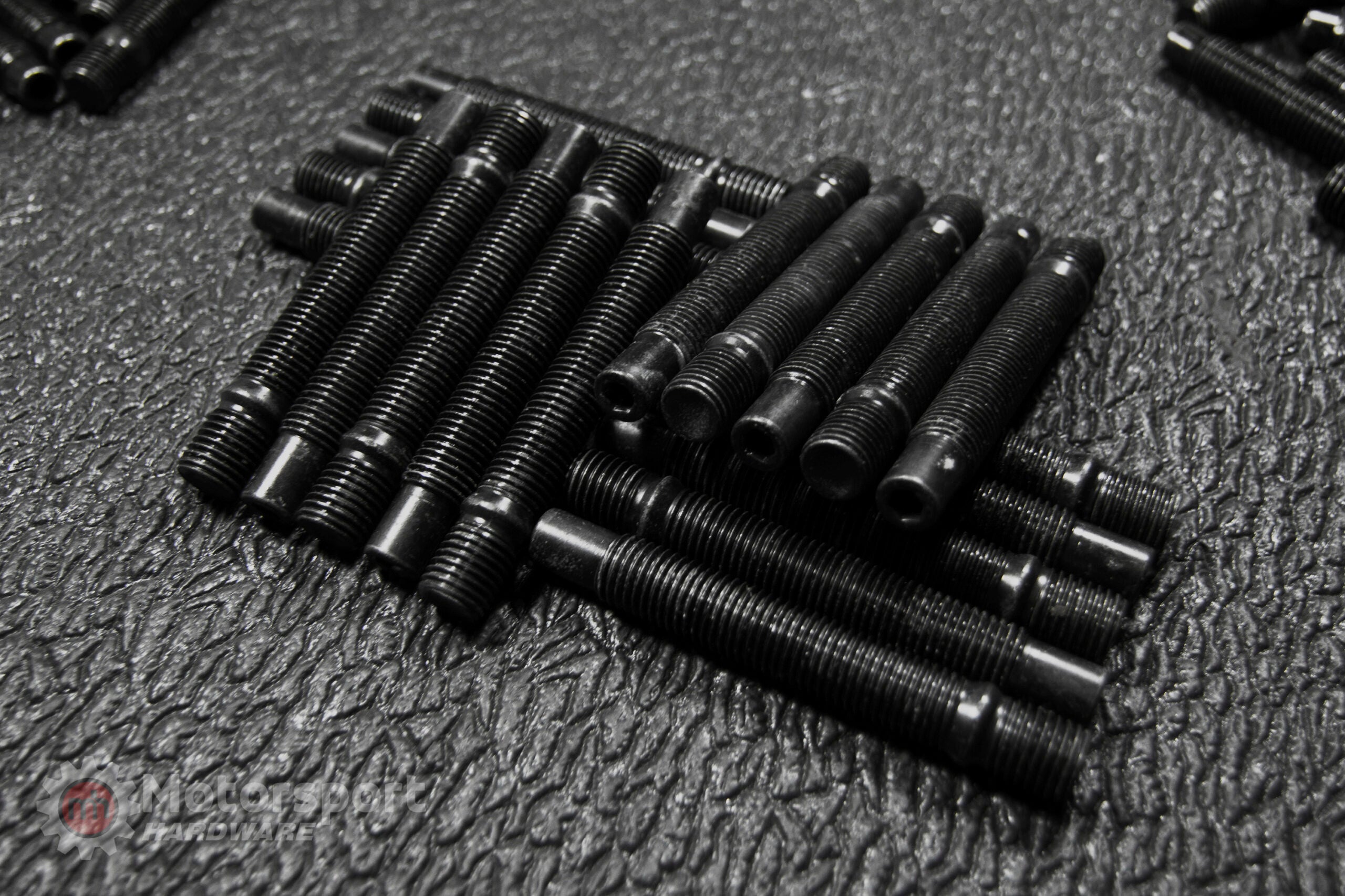 Motorsport Hardware 90mm Black Race Stud Kit 12 x 1.5