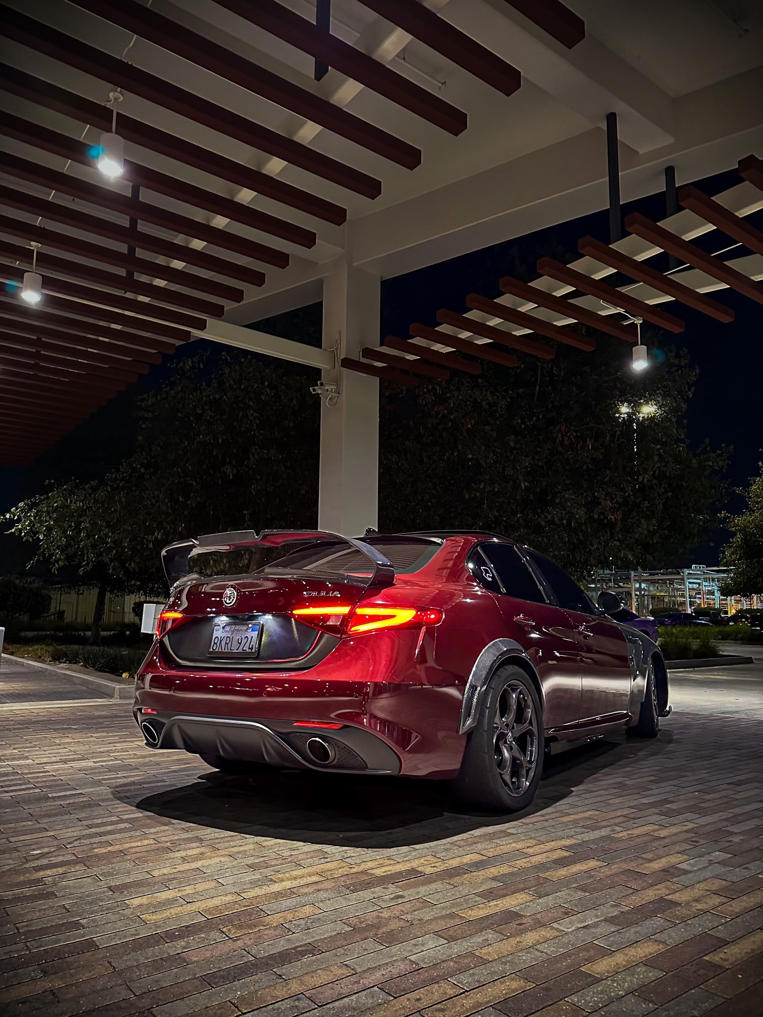 Alfa Romeo Giulia GTAm Style Carbon Fiber Rear Fender Flares