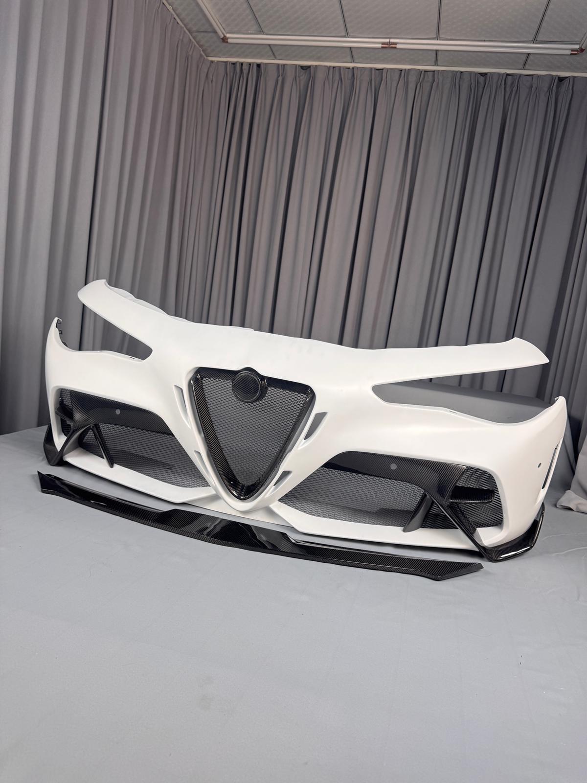 Alfa Romeo Giulia GTAm Style Front Bumper (Full Carbon / Half Carbon)