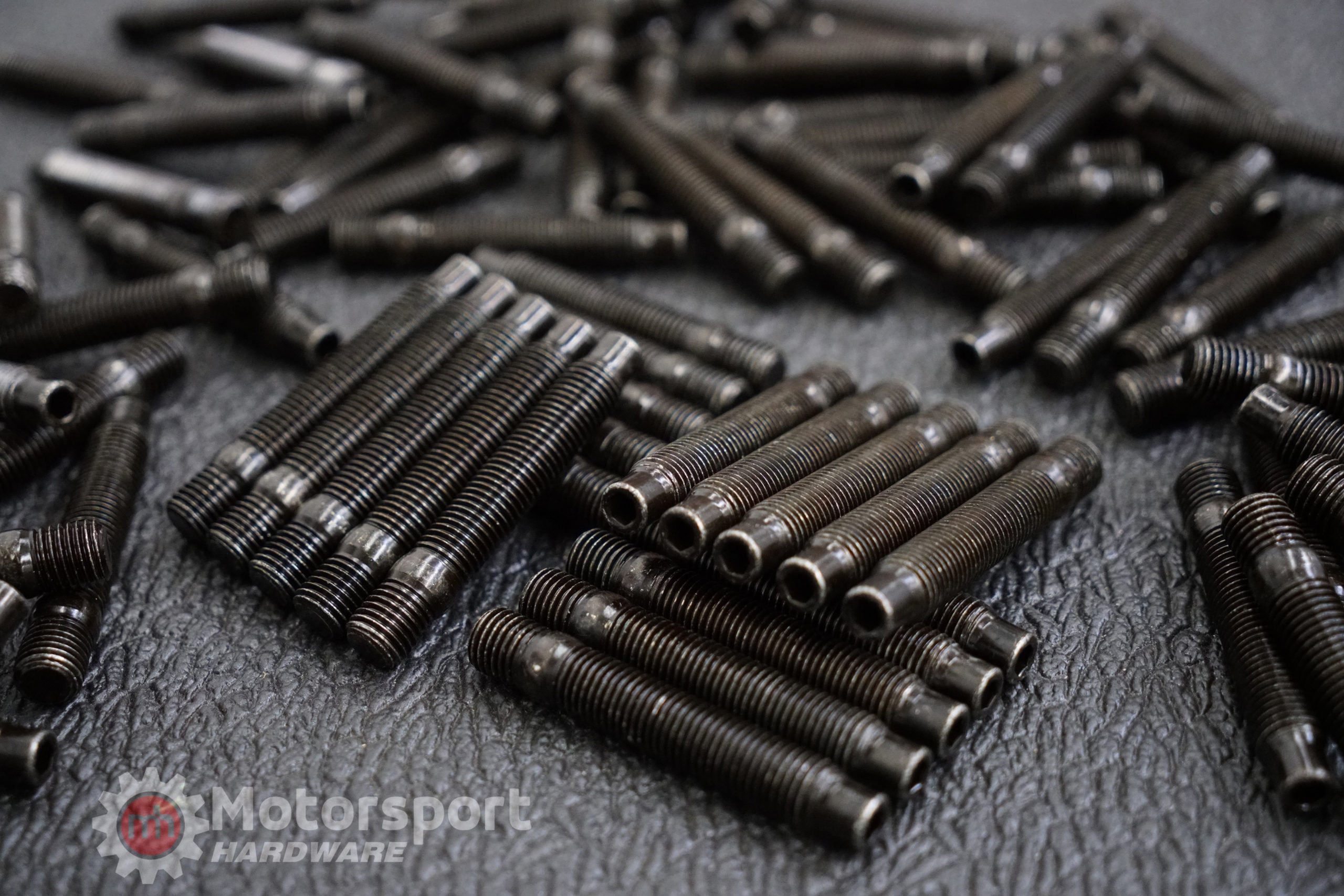 Motorsport Hardware 78mm Black Bullet Nose Race Stud Kit 14 x 1.5