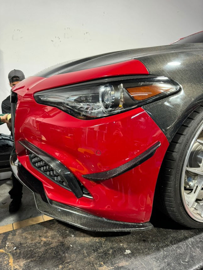Alfa Romeo Giulia Base Model Carbon Fiber Bumper Canards