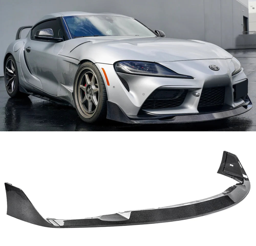 MK5 Supra JHP Style Carbon Fiber 3PC Front Lip - A90 / A91