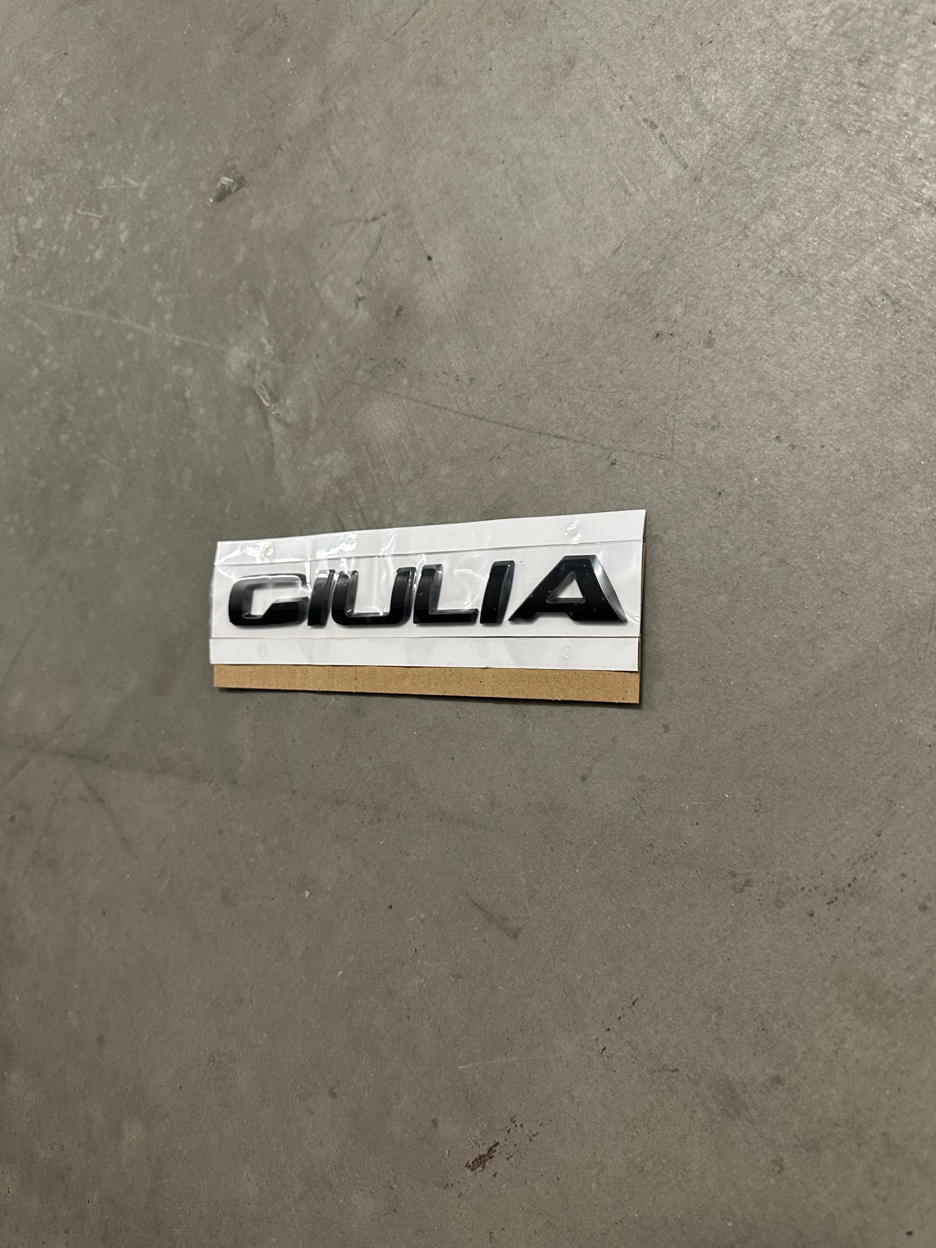Alfa Romeo Giulia Gloss Black Emblem