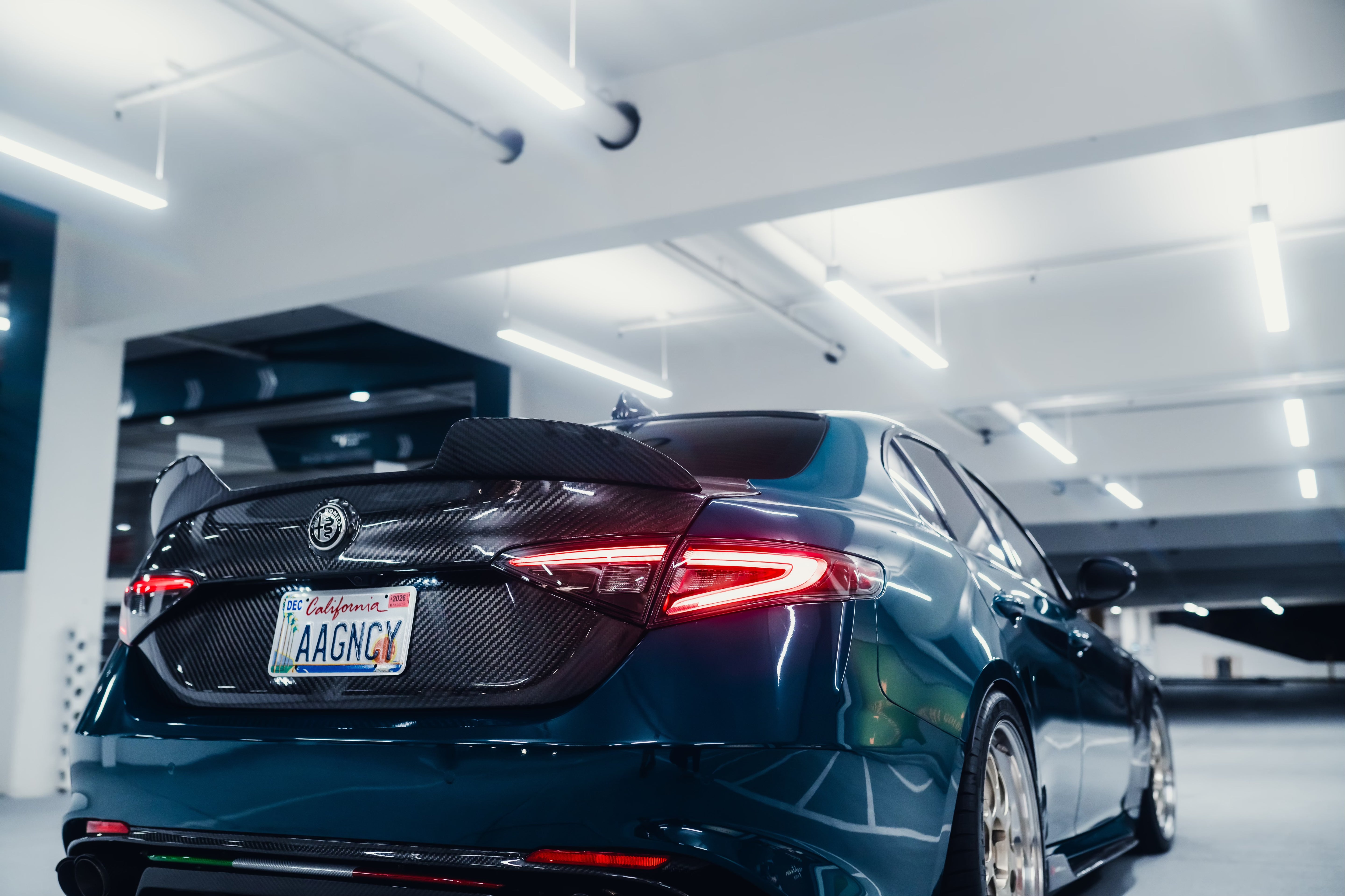 Alfa Romeo Giulia Italian Carbon Fiber Diffuser Trim