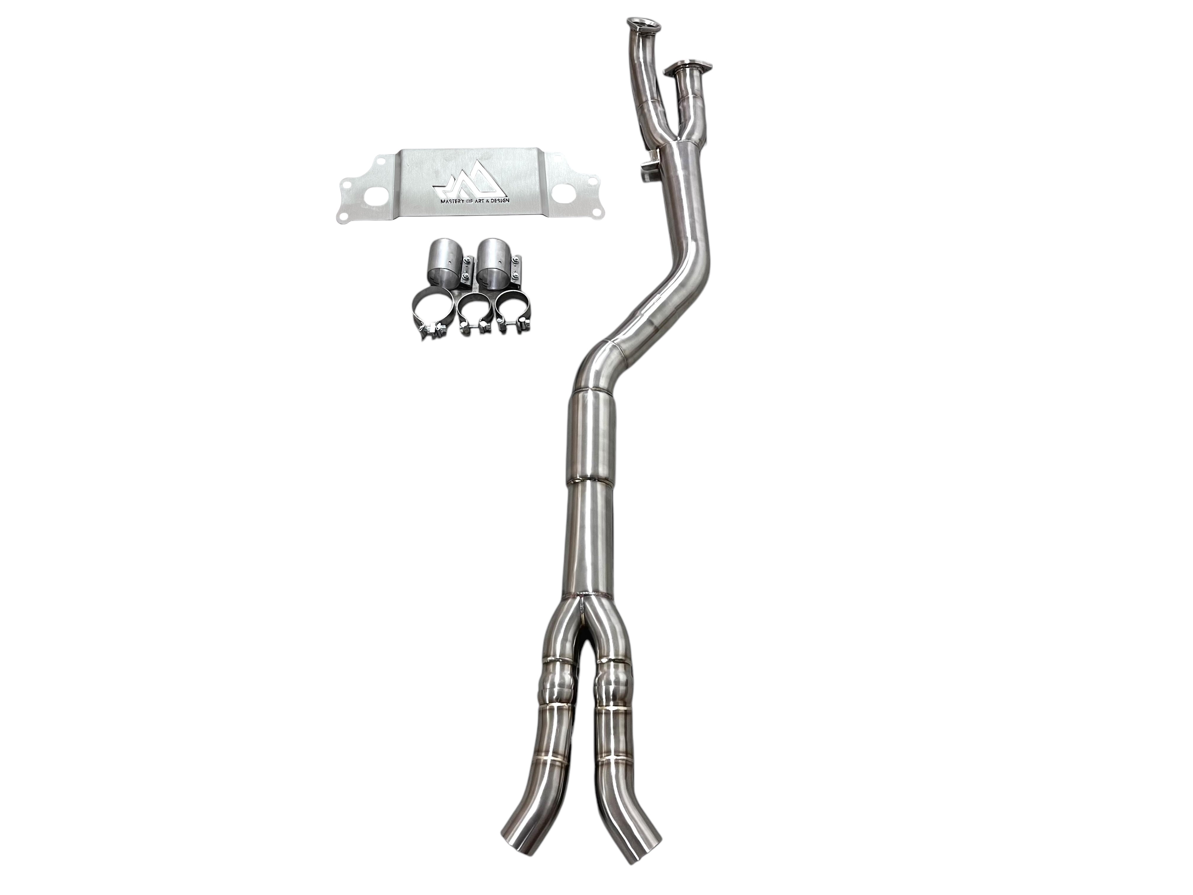 MAD BMW G87 M2 S58 Resonated Single Midpipe (Brace Included)