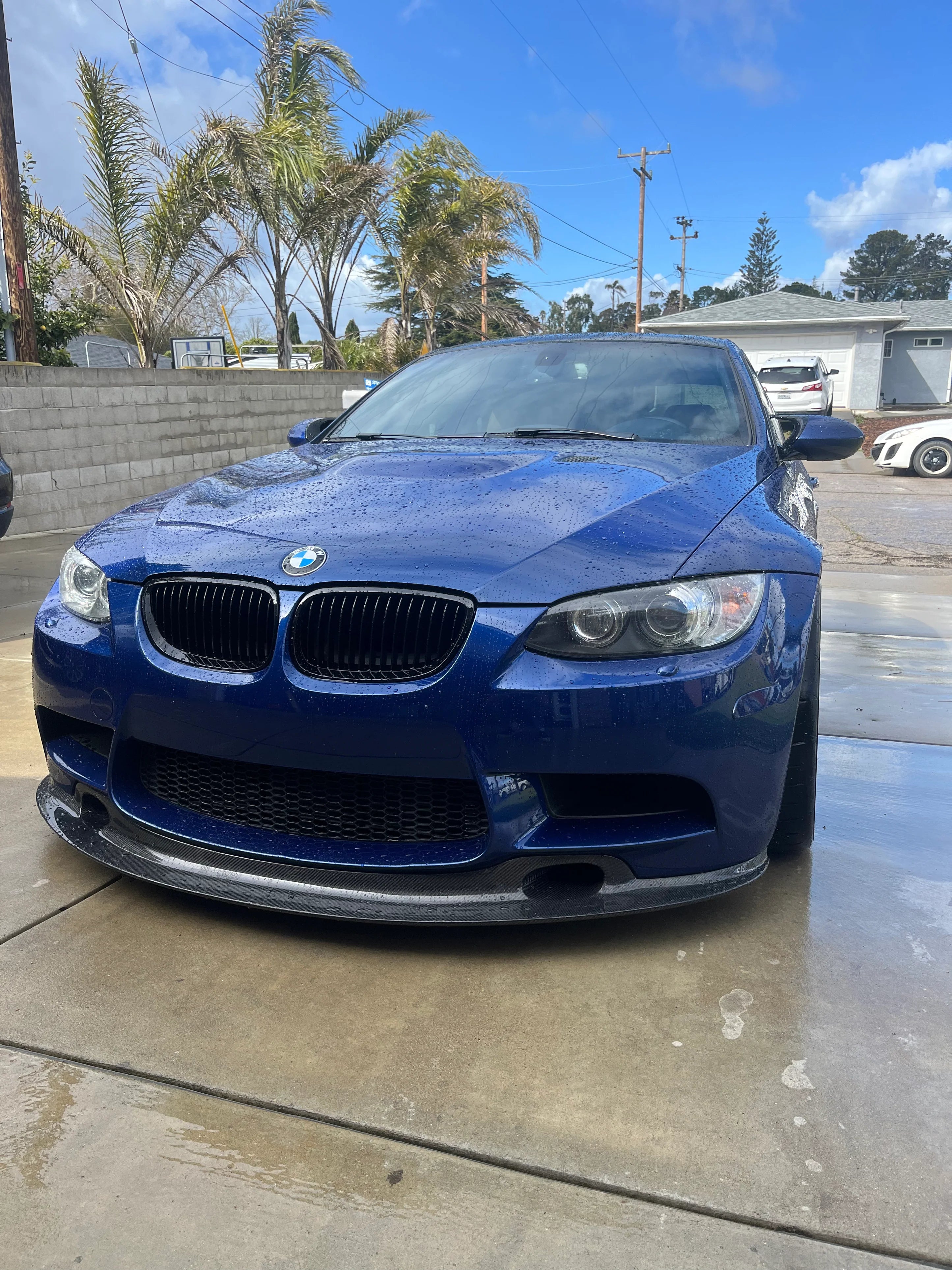 BMW GT4 V2 Style Carbon Fiber Front Lip - E90 M3 / E92/93 M3