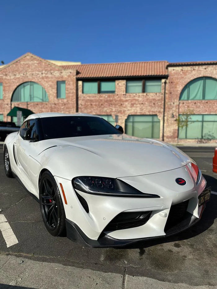 MK5 Supra E Style 3PC Carbon Fiber Front Lip - A90/91