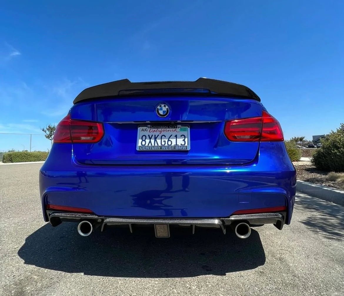 BMW MP Style LED Carbon Fiber Diffuser - F30 3-Series