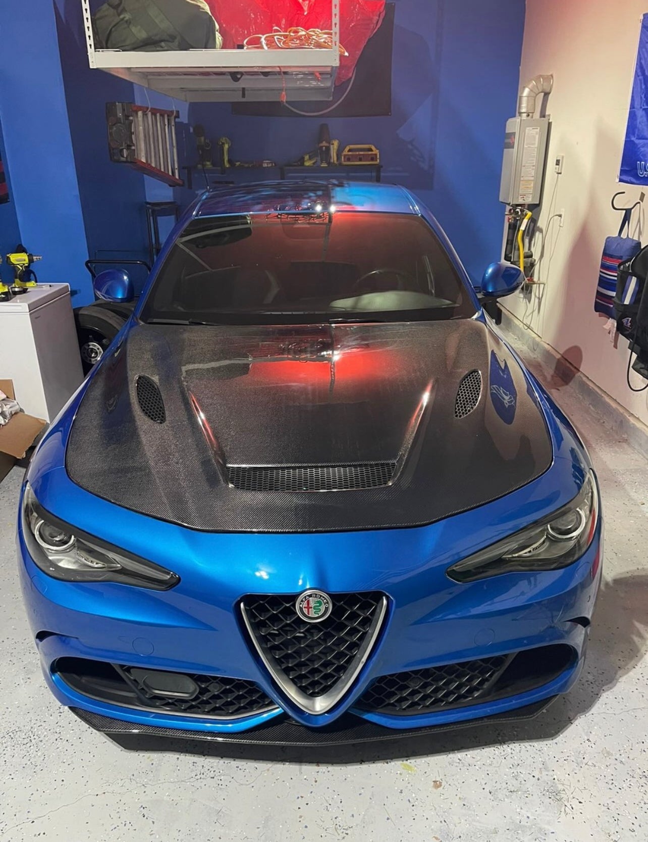 Alfa Romeo Giulia GTAm Style Carbon Fiber Hood