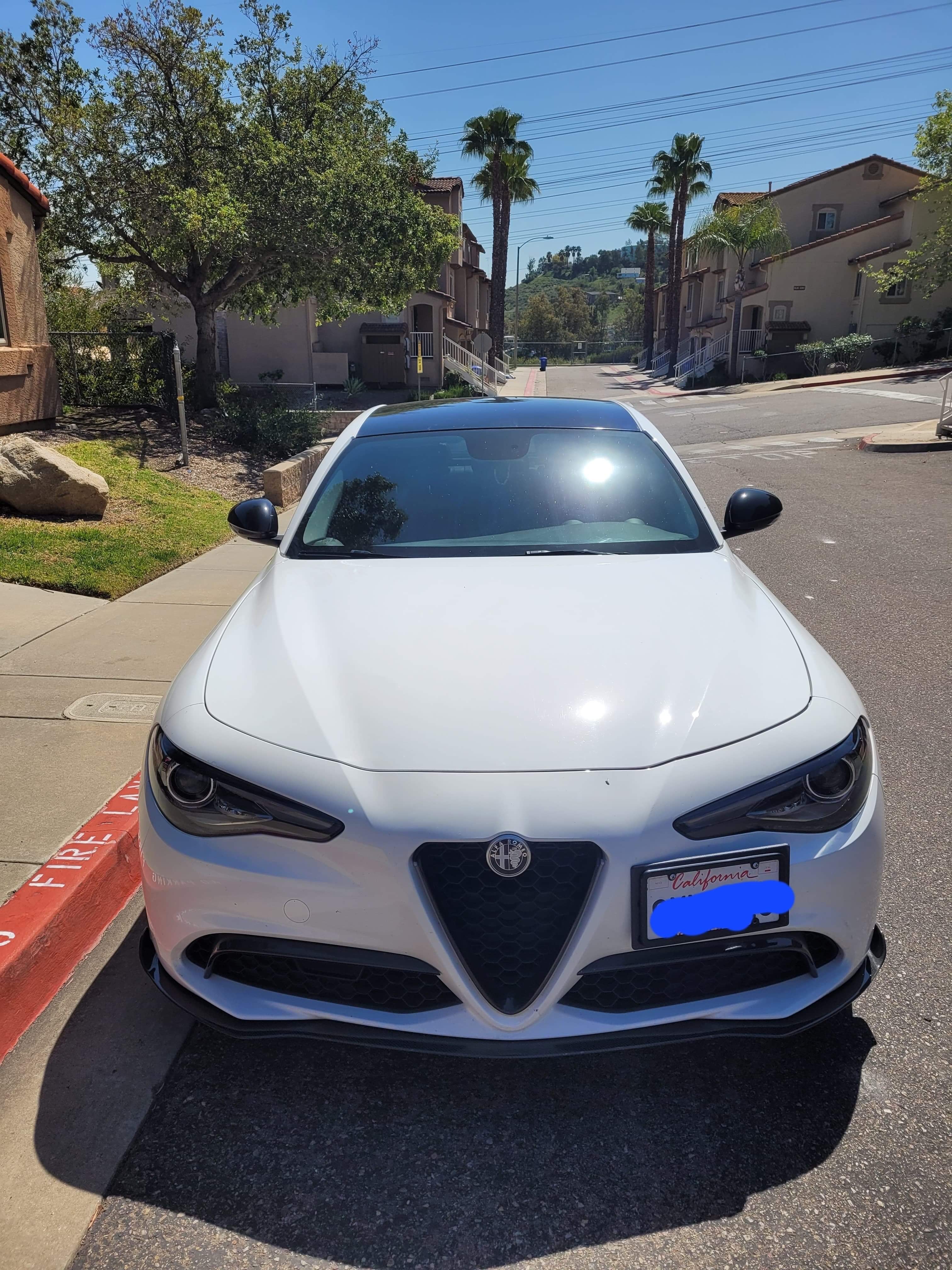 Alfa Romeo Giulia V4 Base Model Carbon Fiber Front Lip
