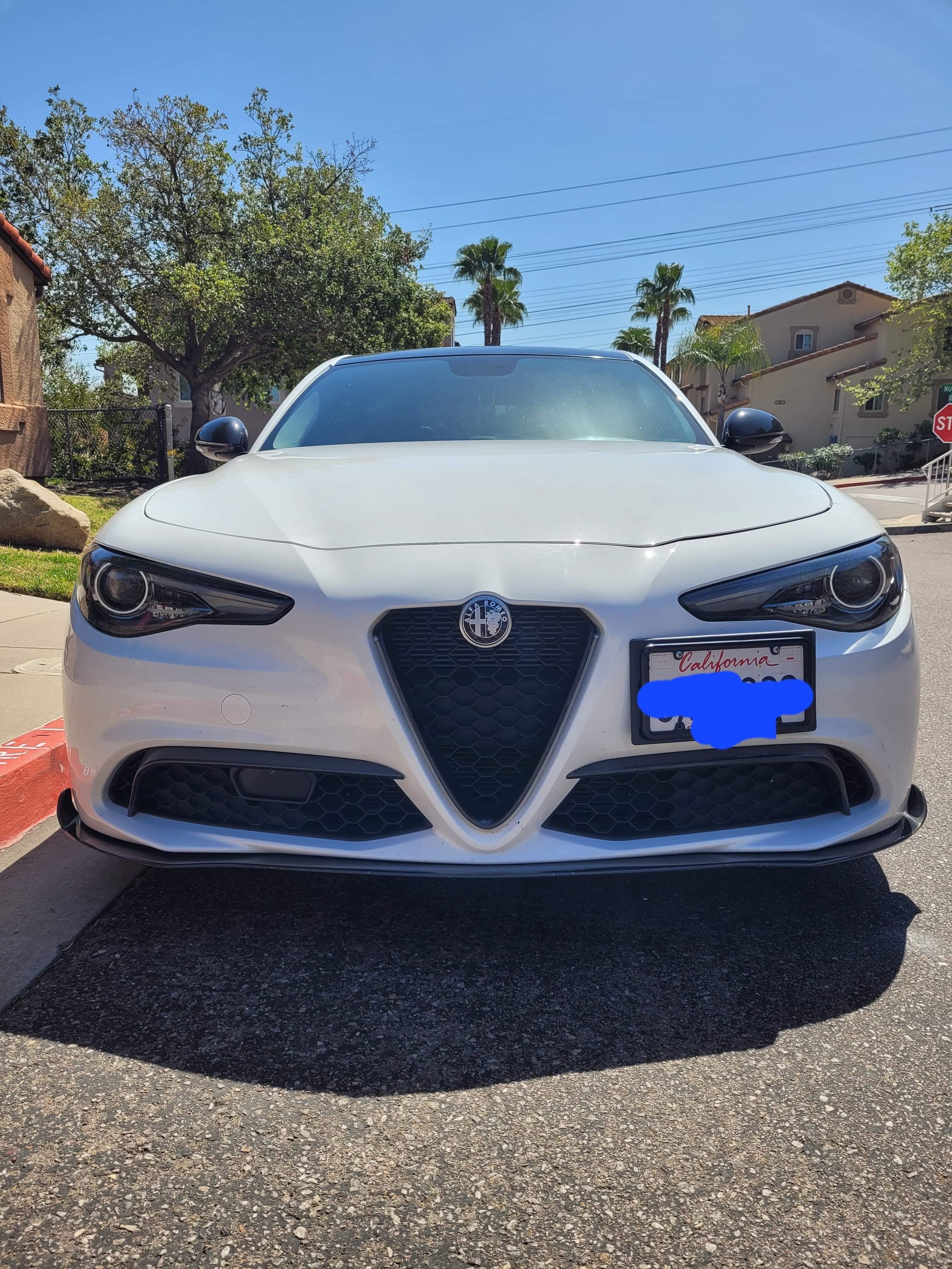 Alfa Romeo Giulia V4 Base Model Carbon Fiber Front Lip