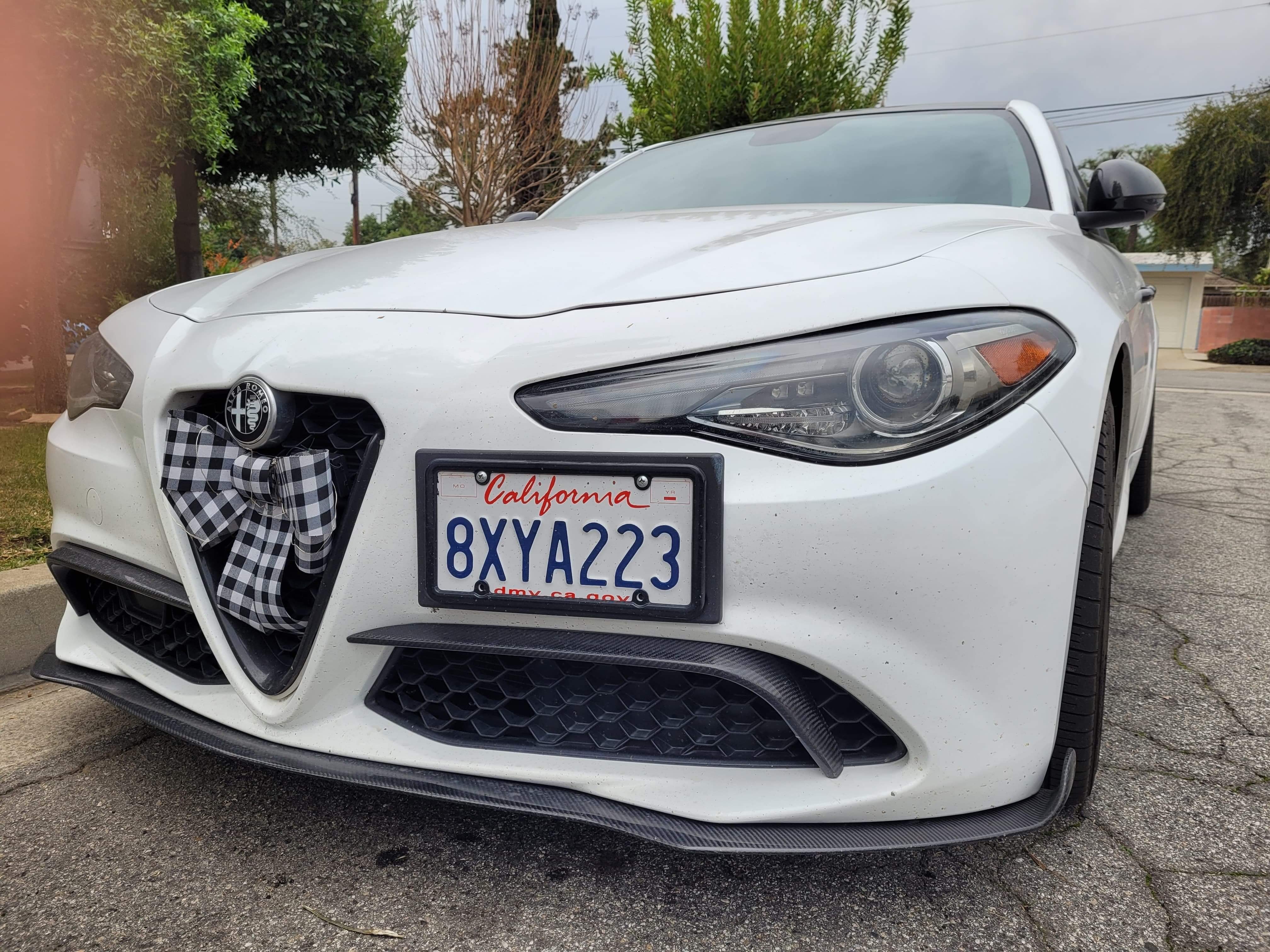 Alfa Romeo Giulia V4 Base Model Carbon Fiber Front Lip