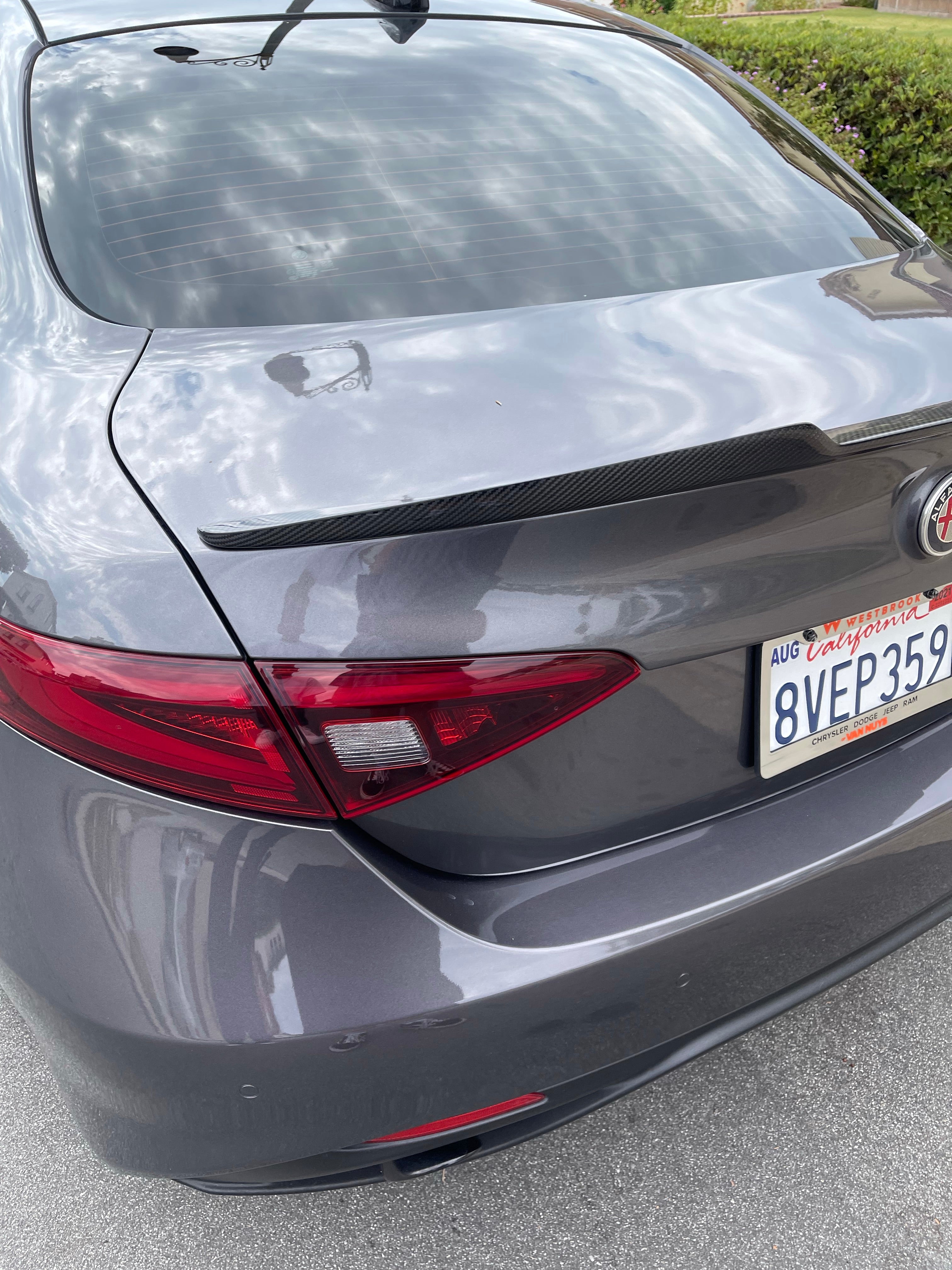 Alfa Romeo Giulia Carbon Fiber QV Style Spoiler V1