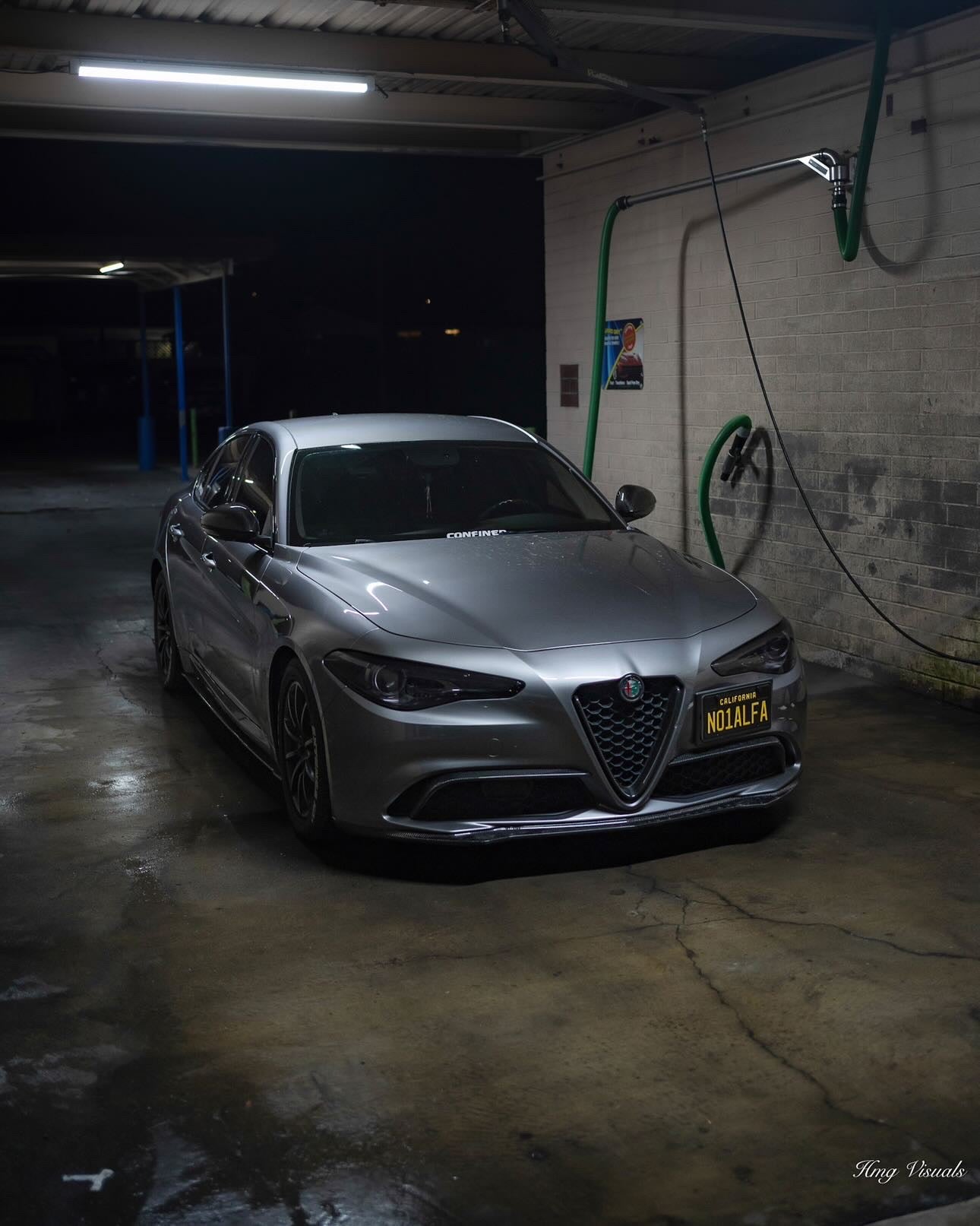Alfa Romeo Giulia V1 Base Model Carbon Fiber Front Lip