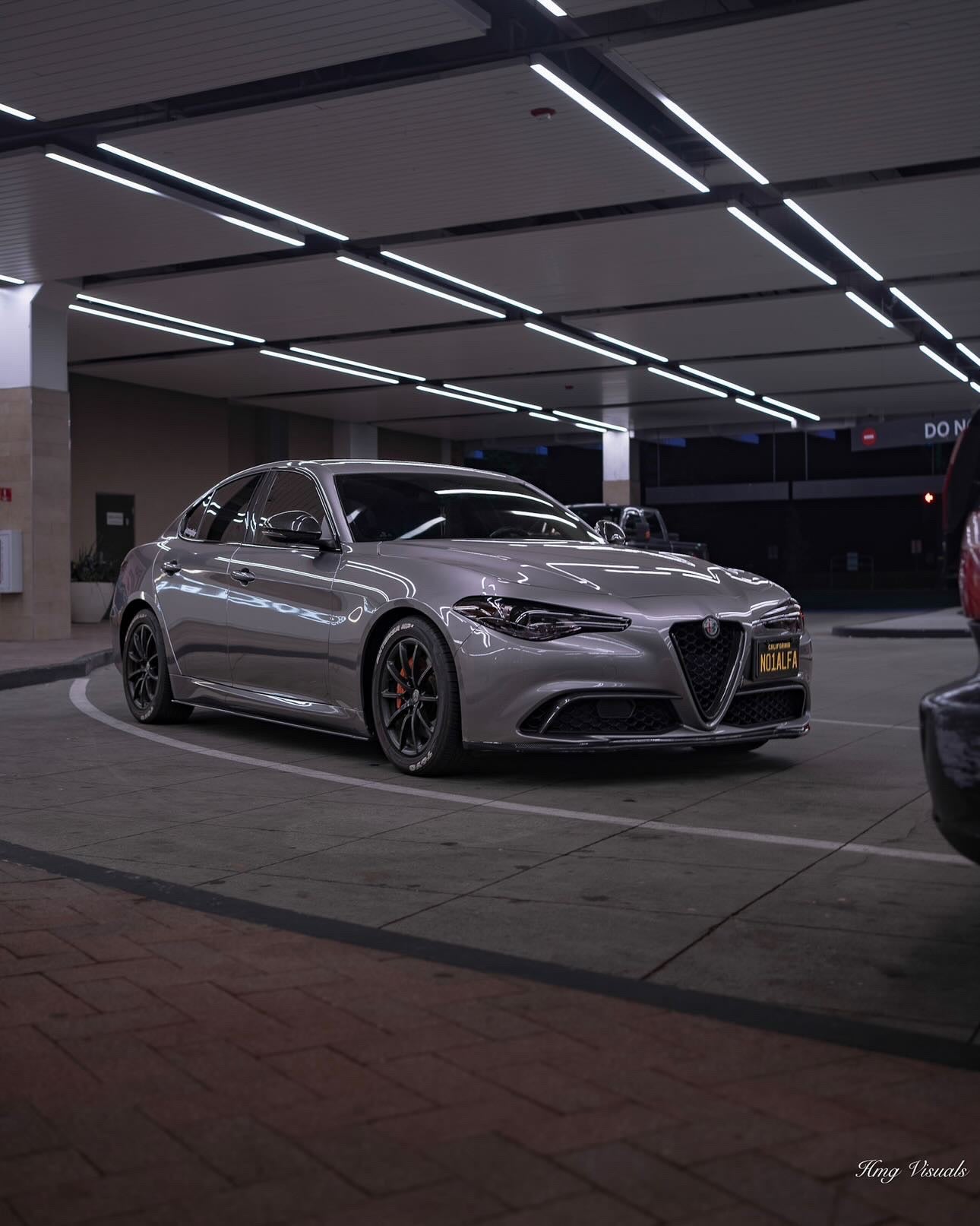 Alfa Romeo Giulia V1 Base Model Carbon Fiber Front Lip