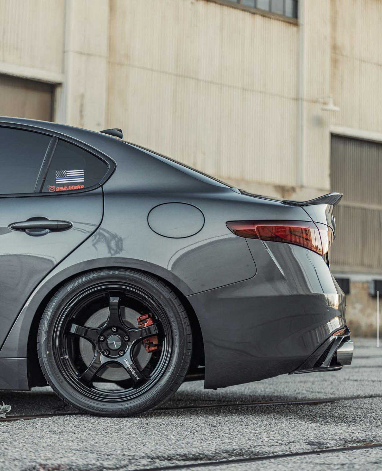 Alfa Romeo Giulia PSM V1 High Kick Style Carbon Fiber Spoiler