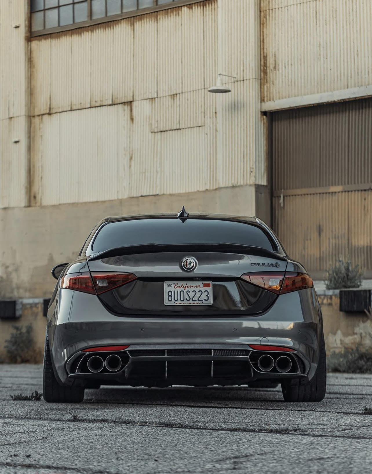 Alfa Romeo Giulia PSM V1 High Kick Style Carbon Fiber Spoiler
