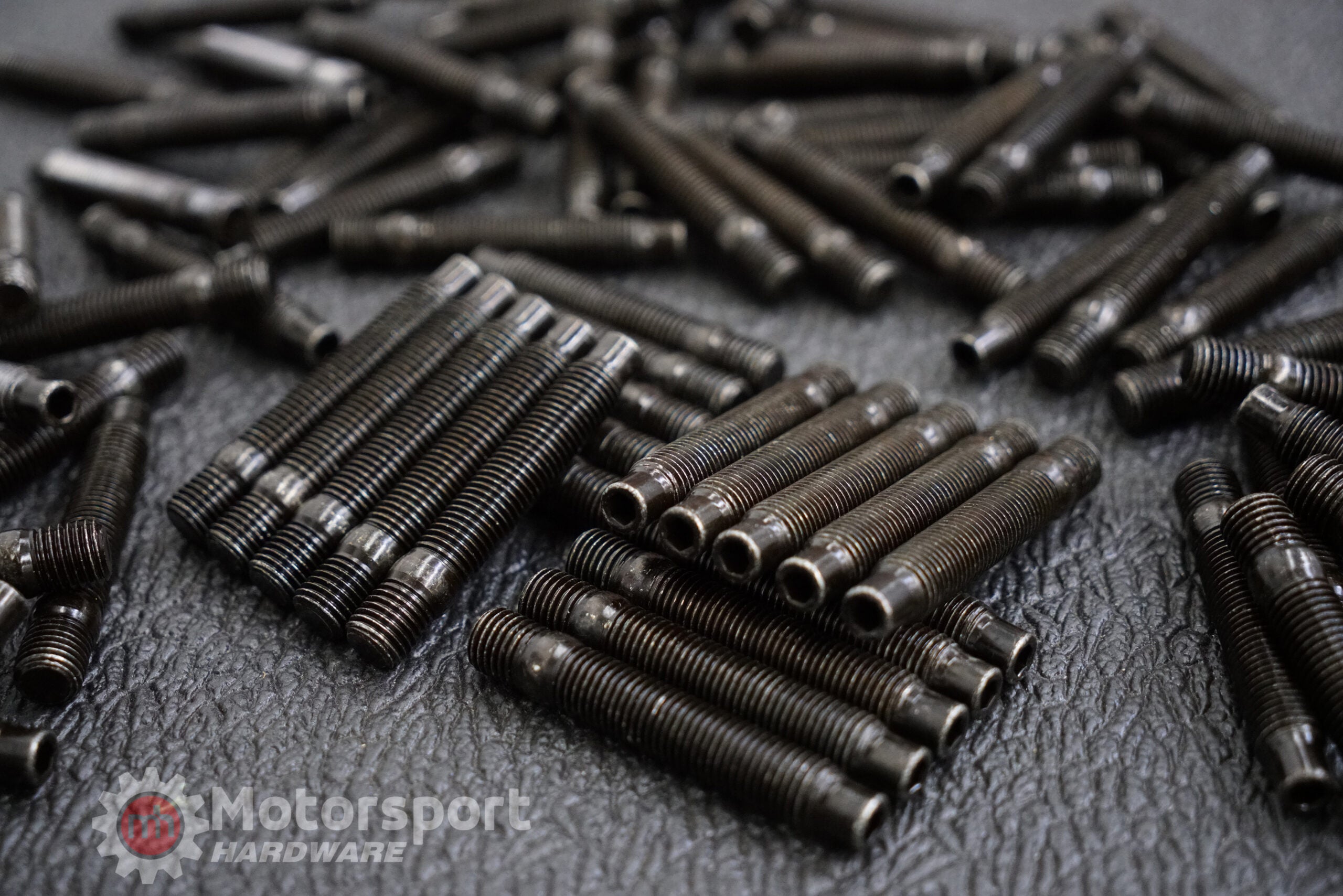 Motorsport Hardware 78mm Black Race Stud Kit 12 x 1.5