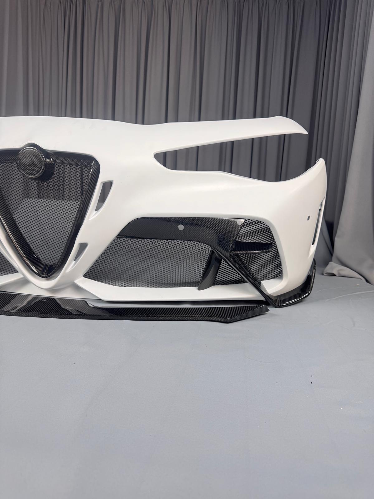 Alfa Romeo Giulia GTAm Style Front Bumper (Full Carbon / Half Carbon)