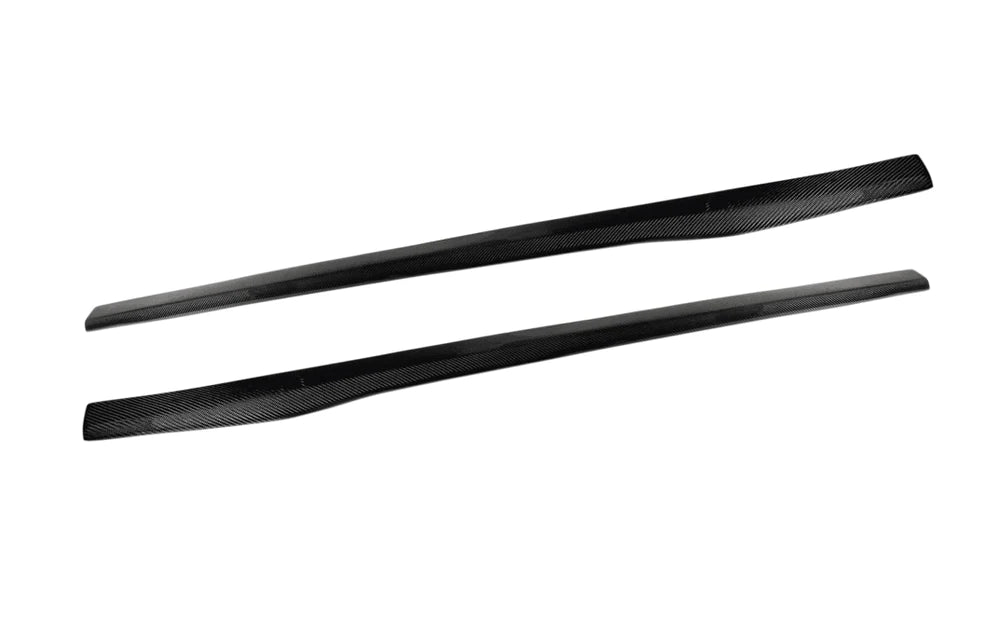 BMW R Style Carbon Fiber Side Skirt Extensions - F87 M2