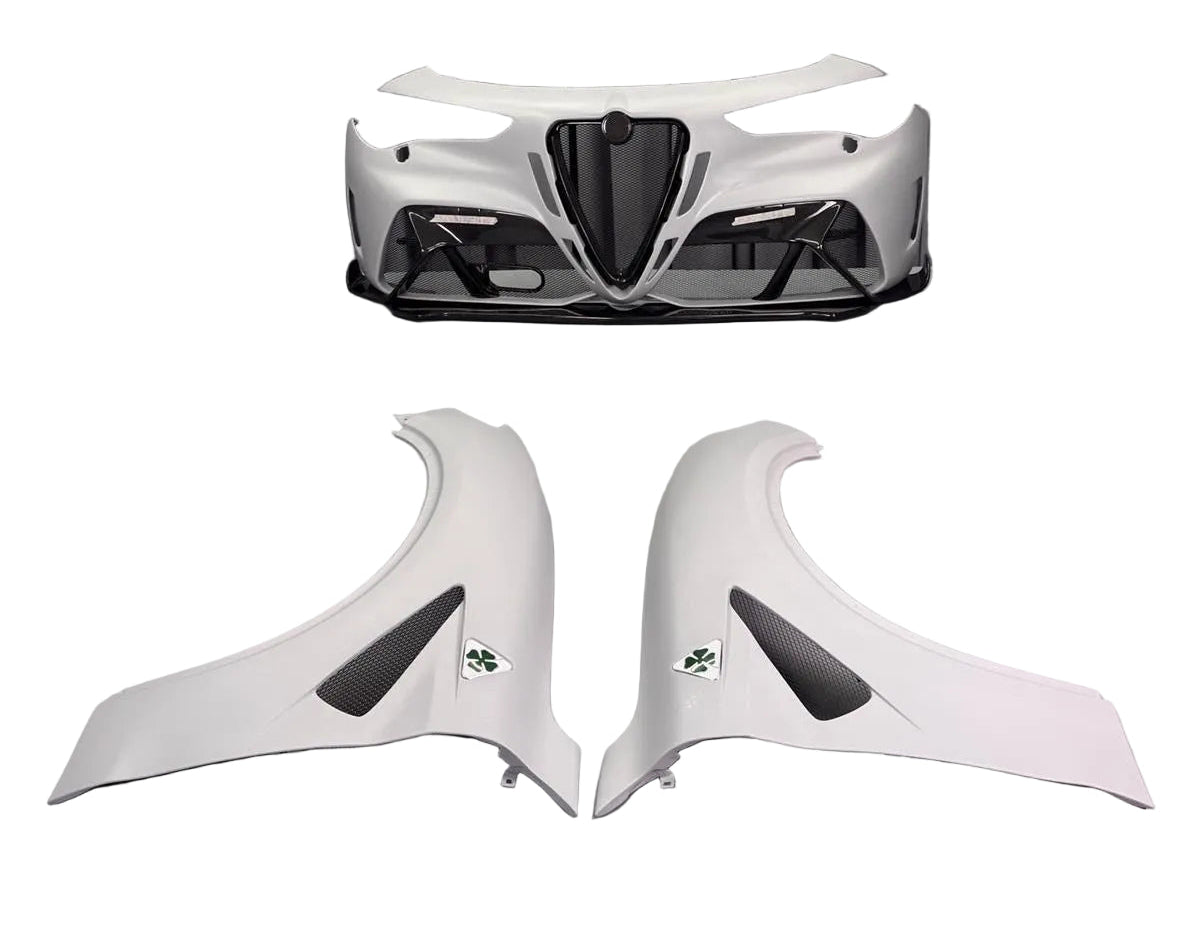 Alfa Romeo Stelvio GTAm Style (Half Carbon / Full Carbon) Front End Kit