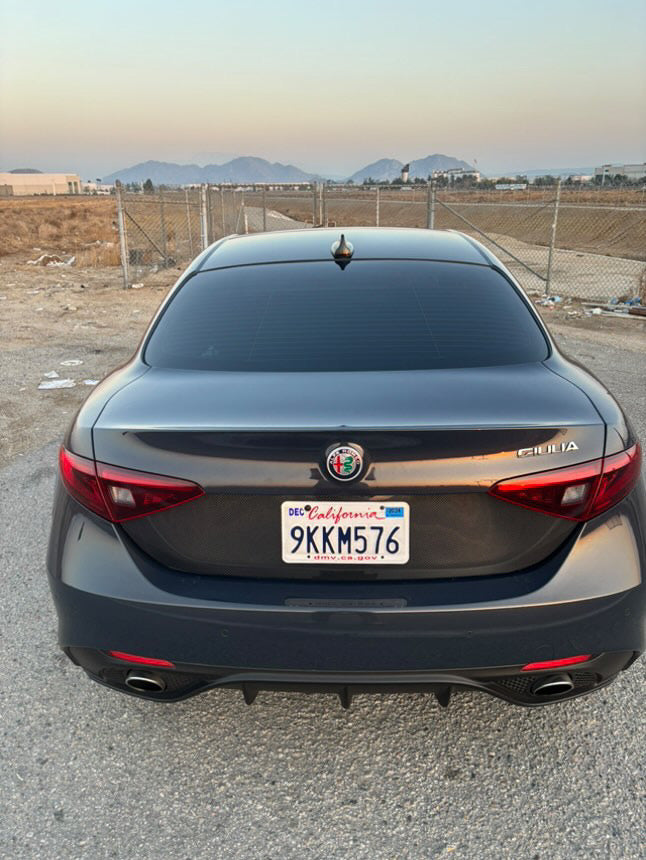 Alfa Romeo Giulia Carbon Fiber License Plate / Lower Trunk Cover