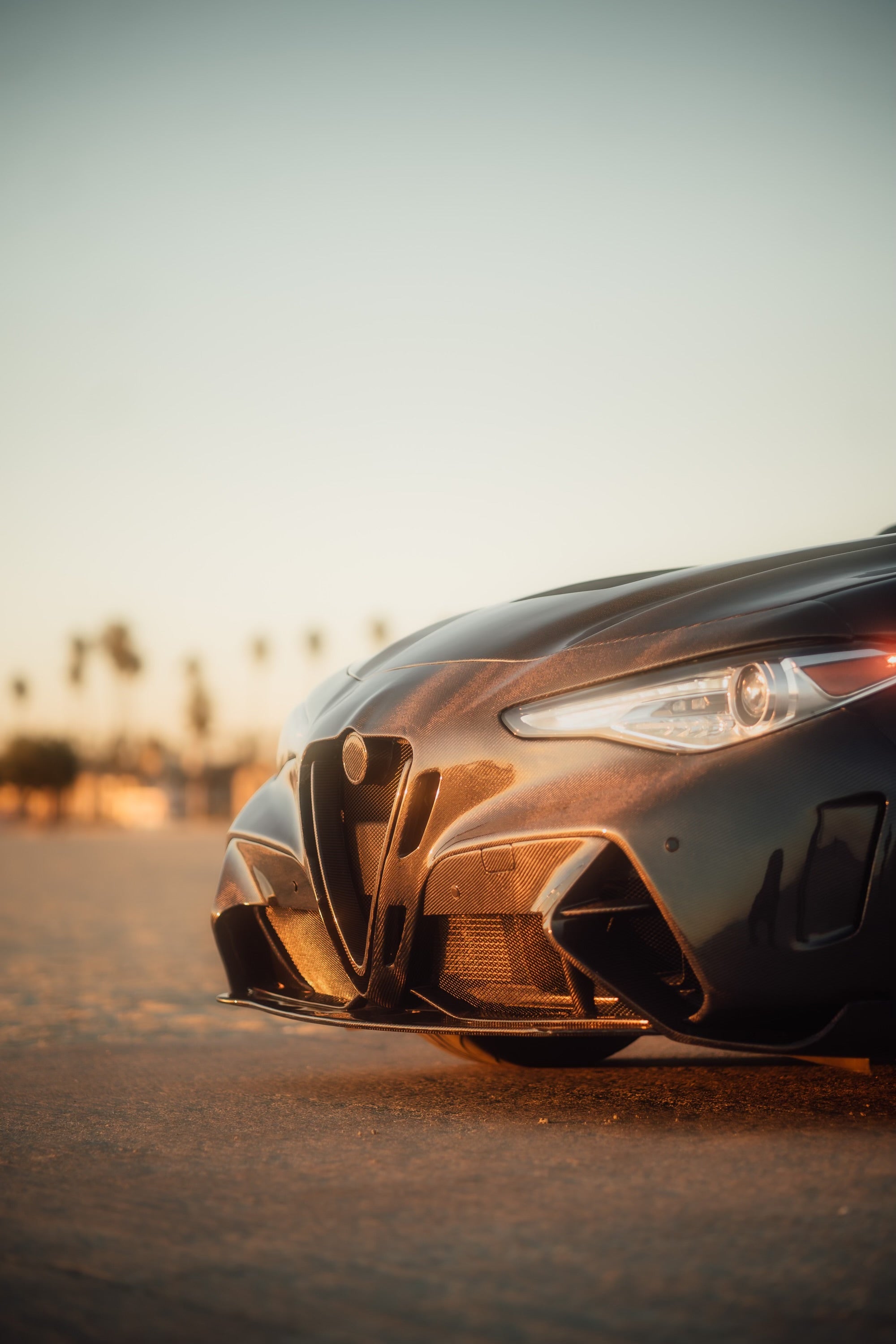 Alfa Romeo Giulia GTAm Style Front Bumper (Full Carbon / Half Carbon)