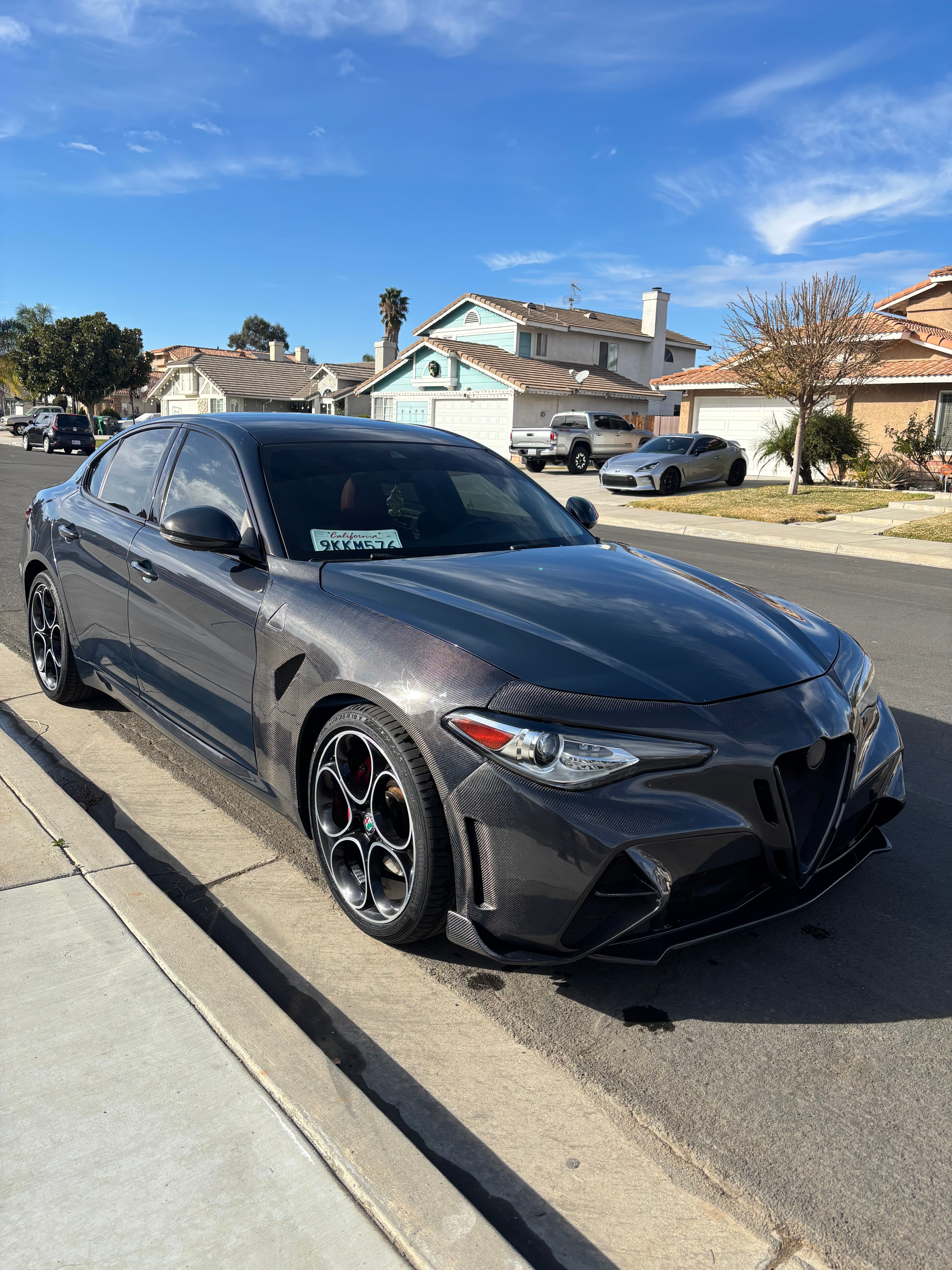 Alfa Romeo Giulia GTAm Style Front Bumper (Full Carbon / Half Carbon)