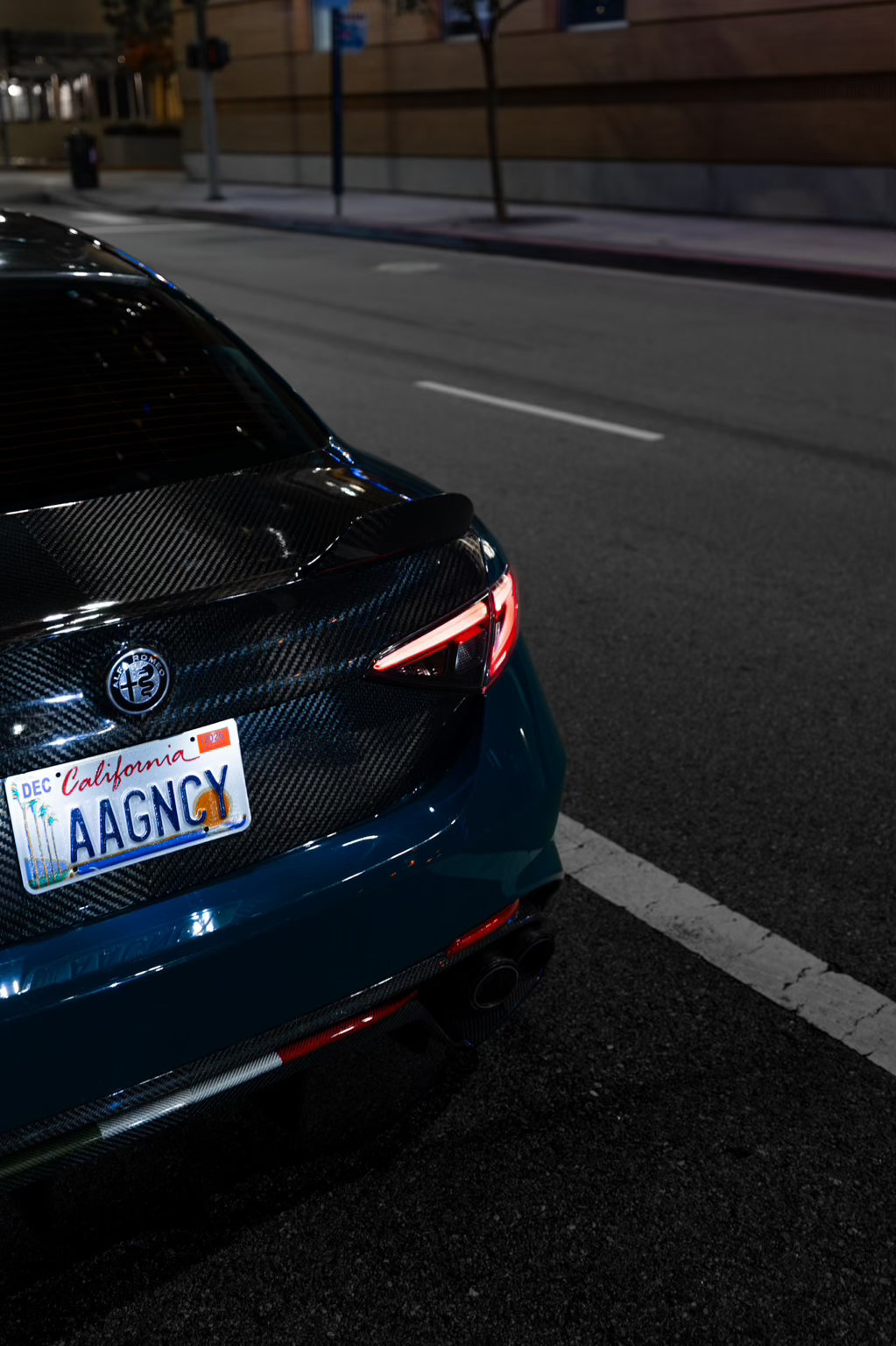 Alfa Romeo Giulia Italian Carbon Fiber Diffuser Trim
