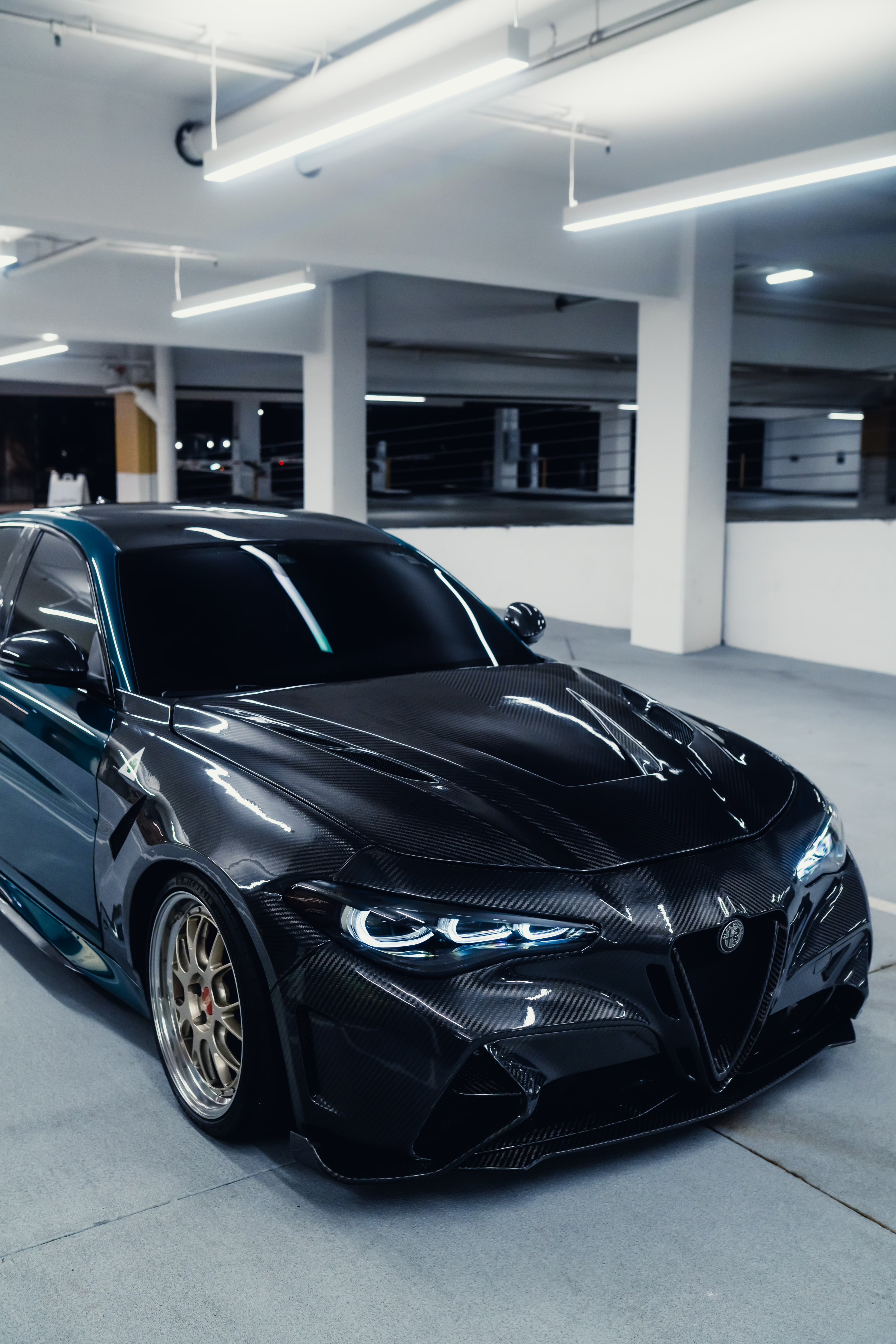 Alfa Romeo Giulia GTAm Style Front Bumper (Full Carbon / Half Carbon)