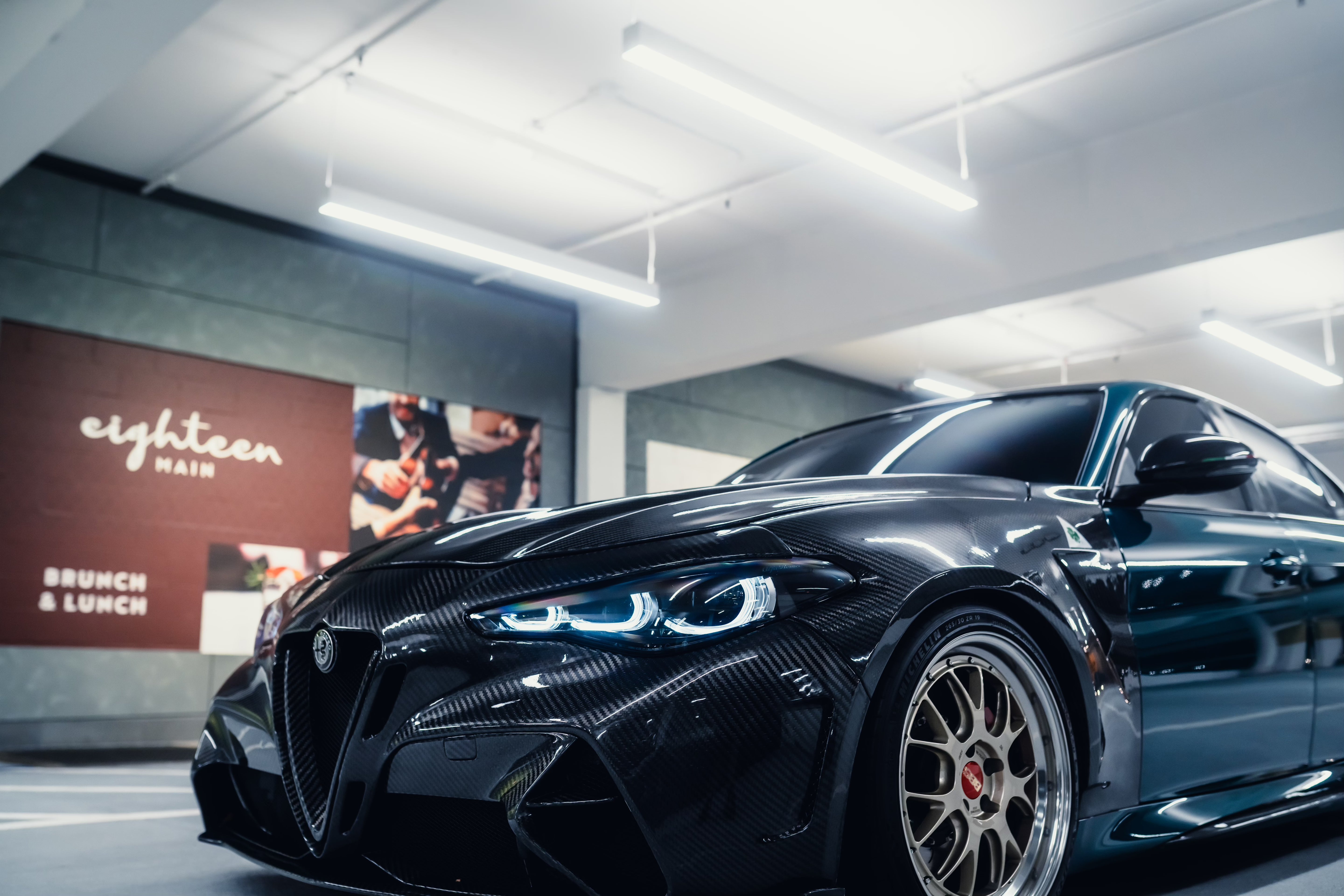 Alfa Romeo Giulia GTAm Style Front Bumper (Full Carbon / Half Carbon)