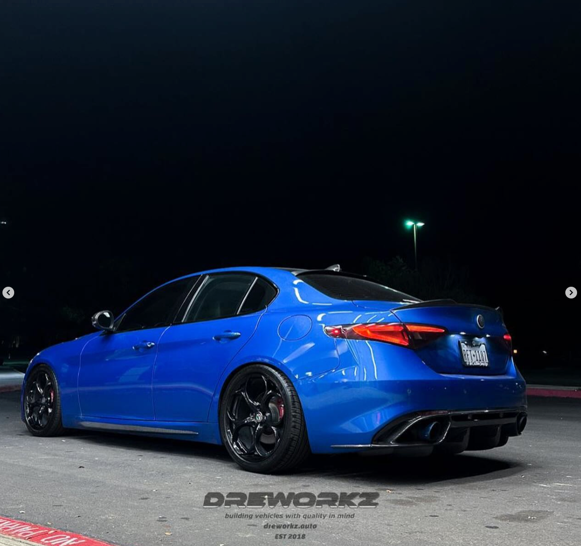 Alfa Romeo Giulia QV Style V2 Carbon Fiber Side Skirts
