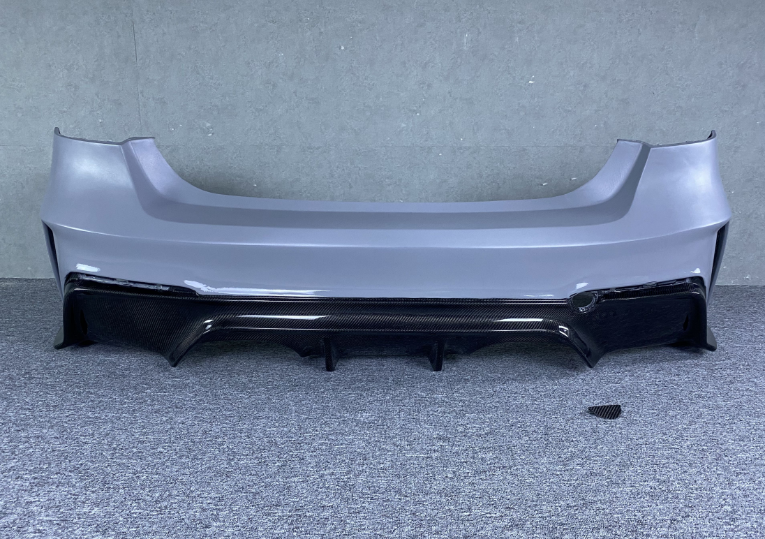 BMW 3D Style Half Carbon Fiber Rear Bumper