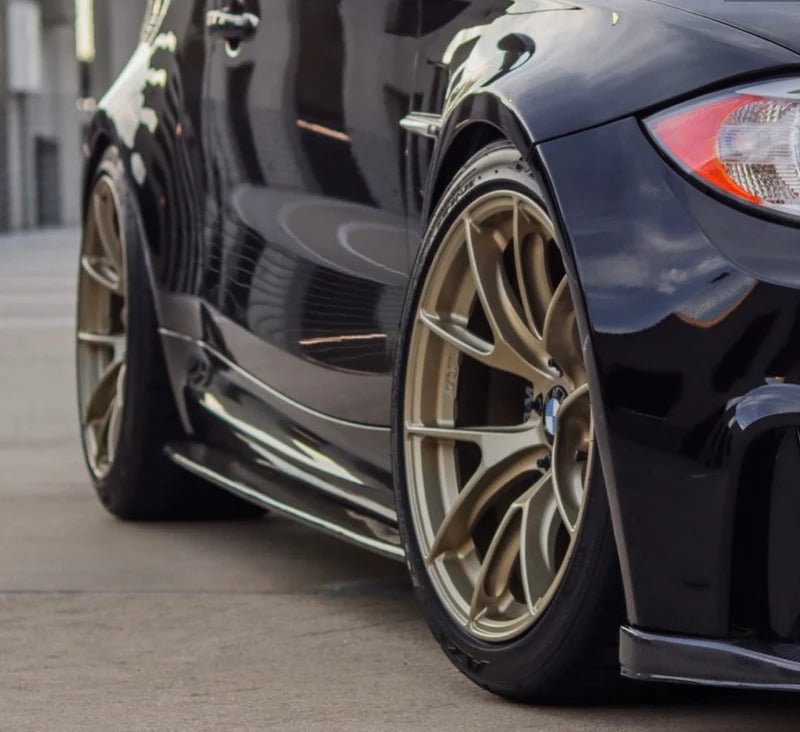 BMW E82 1M Carbon Fiber Side Skirt Extensions