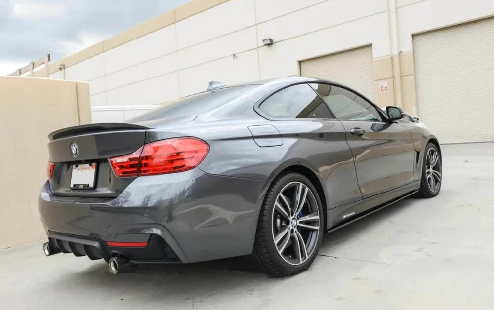 BMW F3X 4 Series Carbon Fiber M Performance Style Side Skirt Extensions
