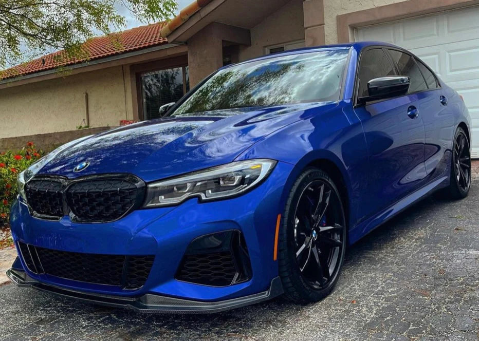 BMW V Style V1 Carbon Fiber Front Lip - (PRE-LCI) - G20 3-Series