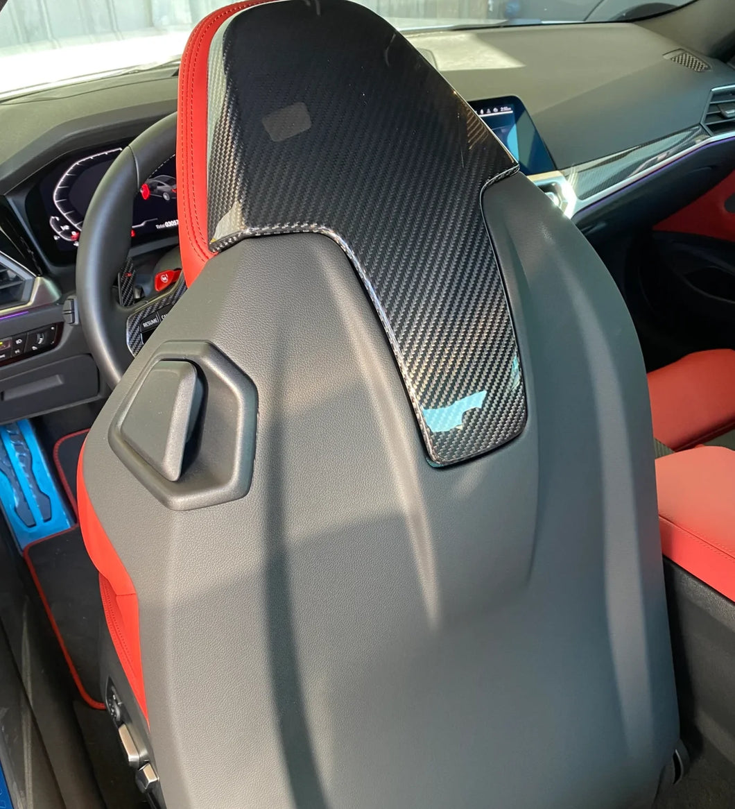 BMW G8X Performance V1 Style Carbon Fiber Seat Covers - G80 / G82 / G83