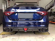 Load image into Gallery viewer, Alfa Romeo Giulia Aggressive Style Carbon Fiber Diffuser W/ Rain Light
