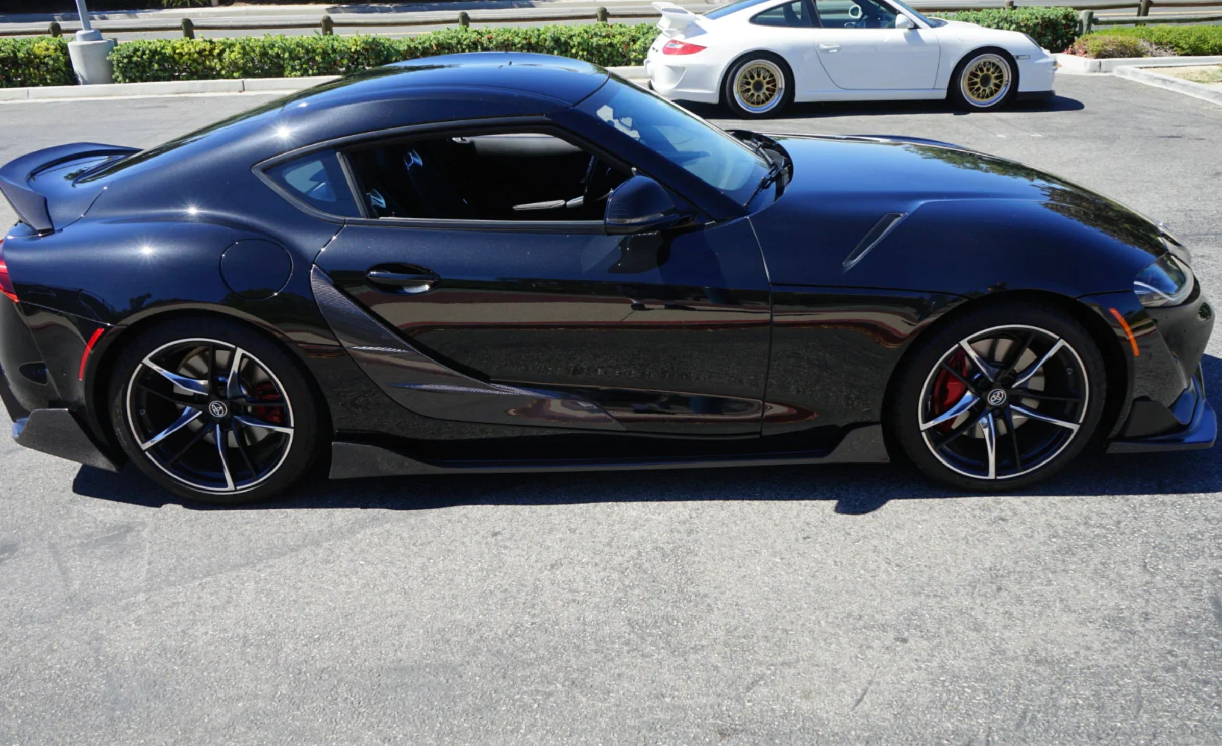 MK5 Supra V2 Style Carbon Fiber Side Skirts - A90 / A91