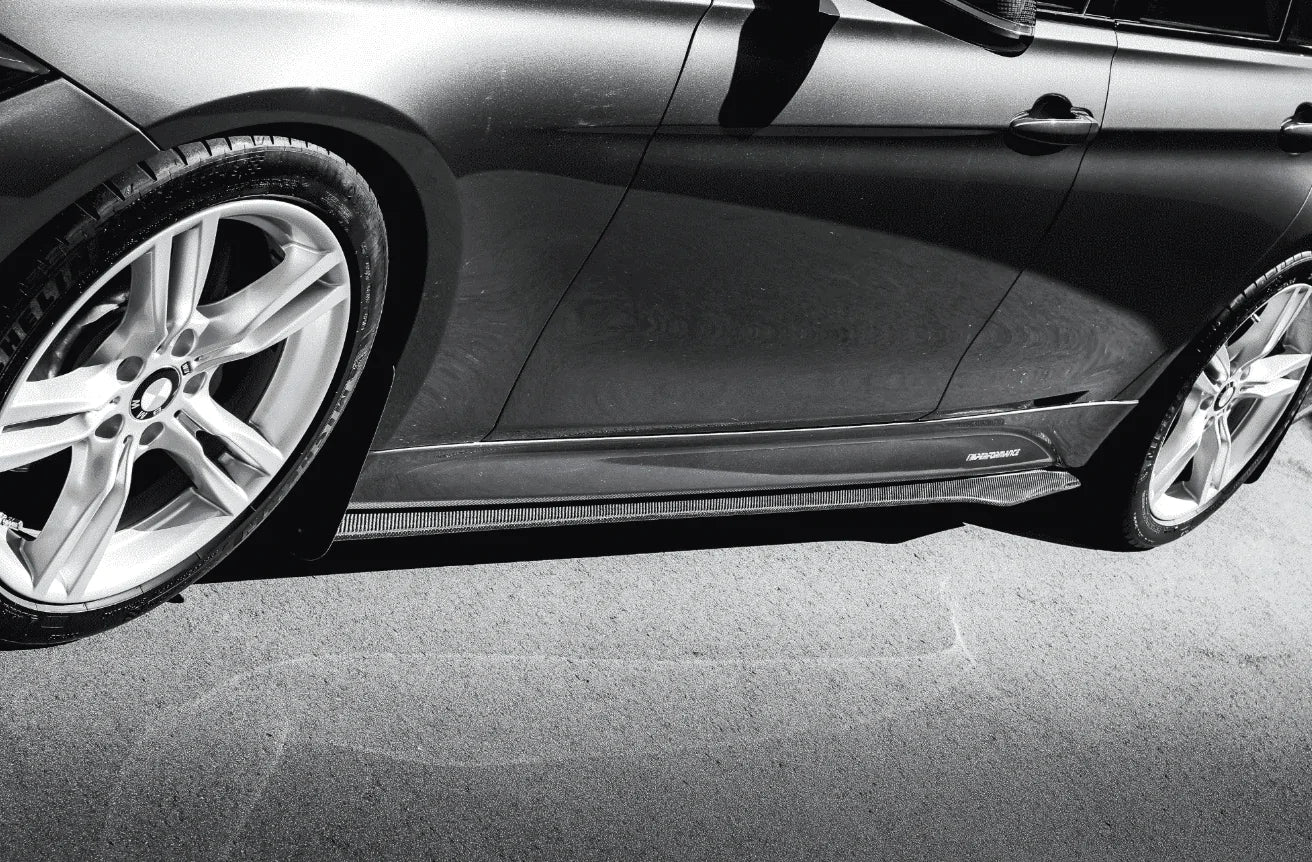 BMW V Style Carbon Fiber Side Skirts - F30 3-Series