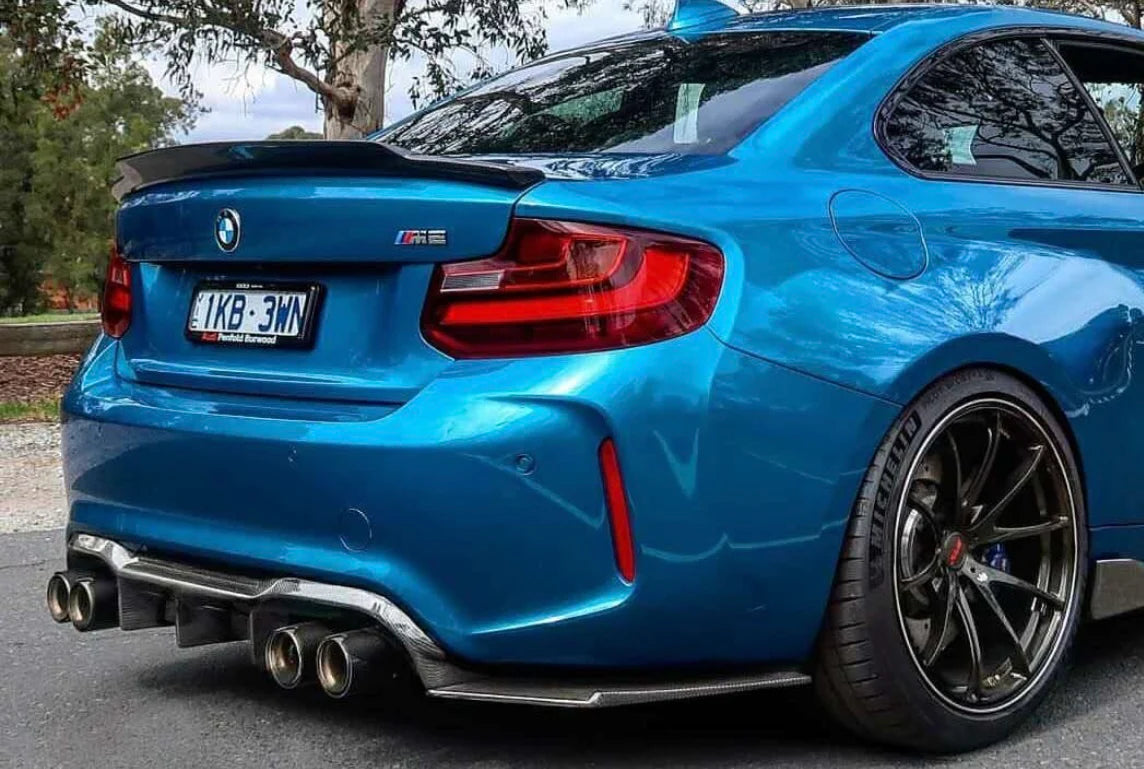 BMW MTC Style Carbon Fiber 3PC Diffuser - F87 M2