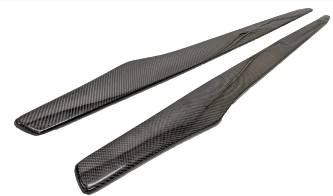 BMW G20 3-Series V-Style Carbon Fiber Side Skirt Extensions