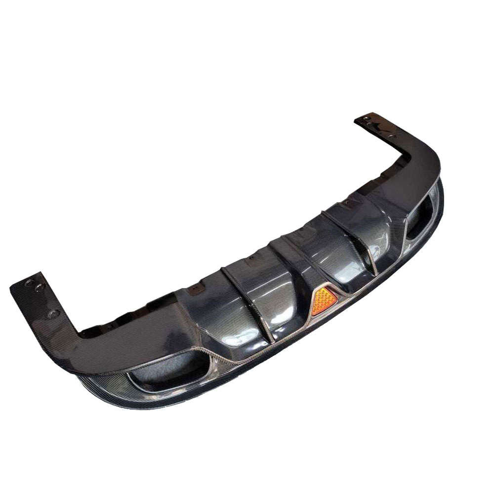 Alfa Romeo Giulia Base Model Aggressive Style Carbon Fiber Diffuser W/ Rain Light