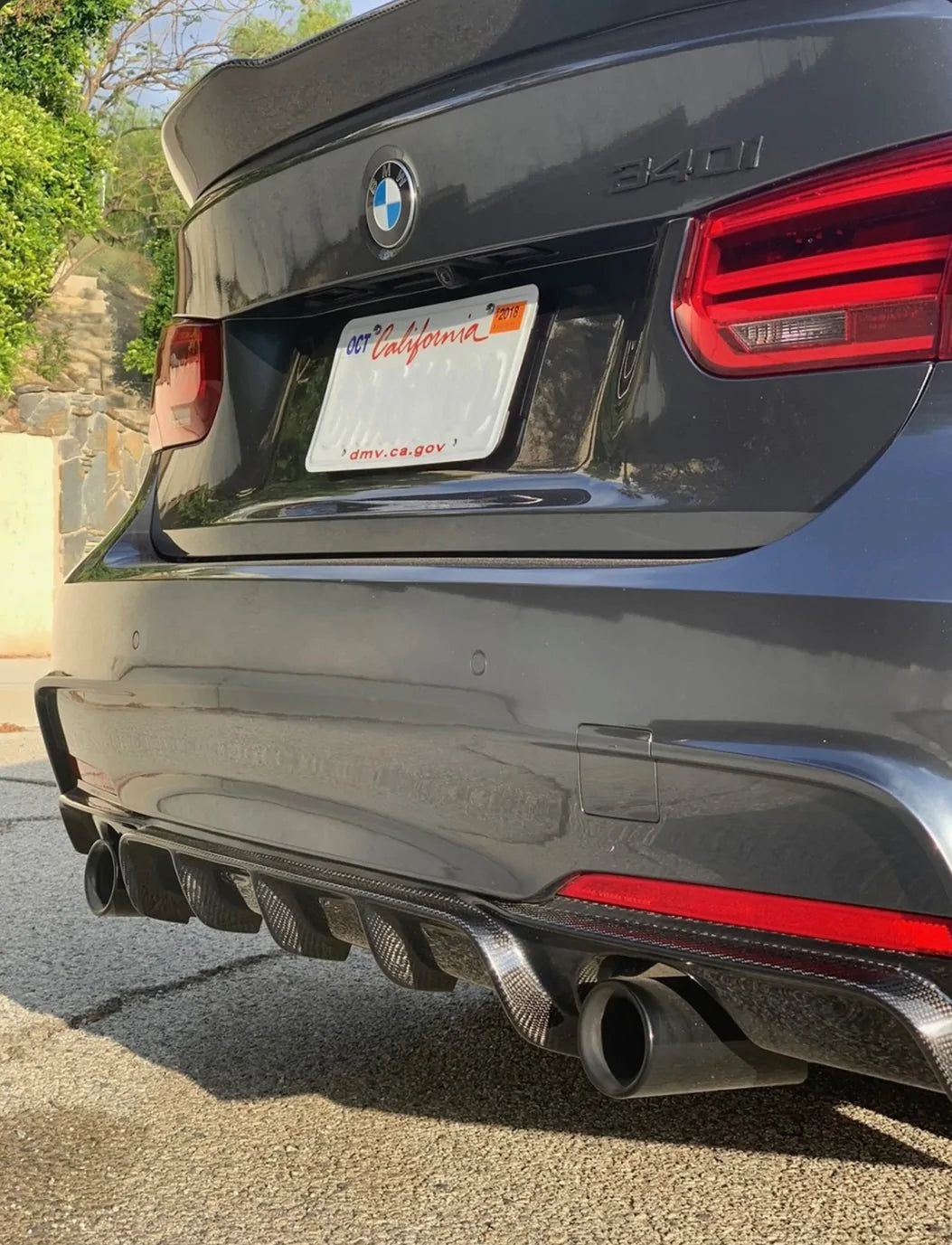 BMW MP Style Carbon Fiber Diffuser - F30 3-Series