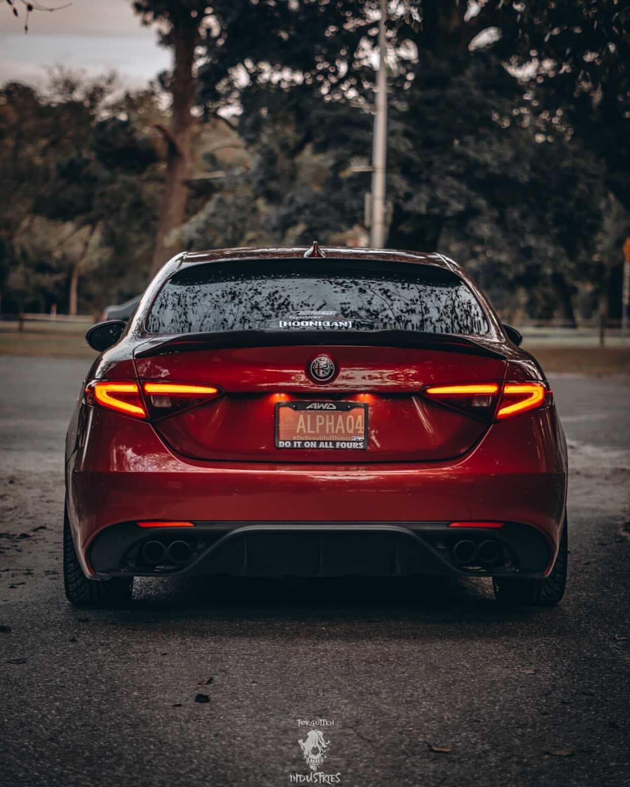 Alfa Romeo Giulia PSM V1 High Kick Style Carbon Fiber Spoiler