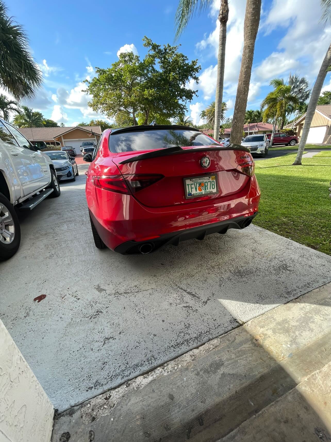 Alfa Romeo Giulia Sport Style Diffuser for Base Model