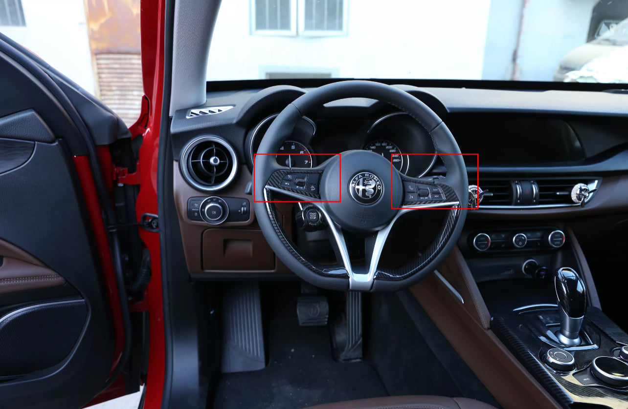 Alfa Romeo Giulia & Stelvio (2017-2019) Carbon Fiber Steering Wheel Control Frame