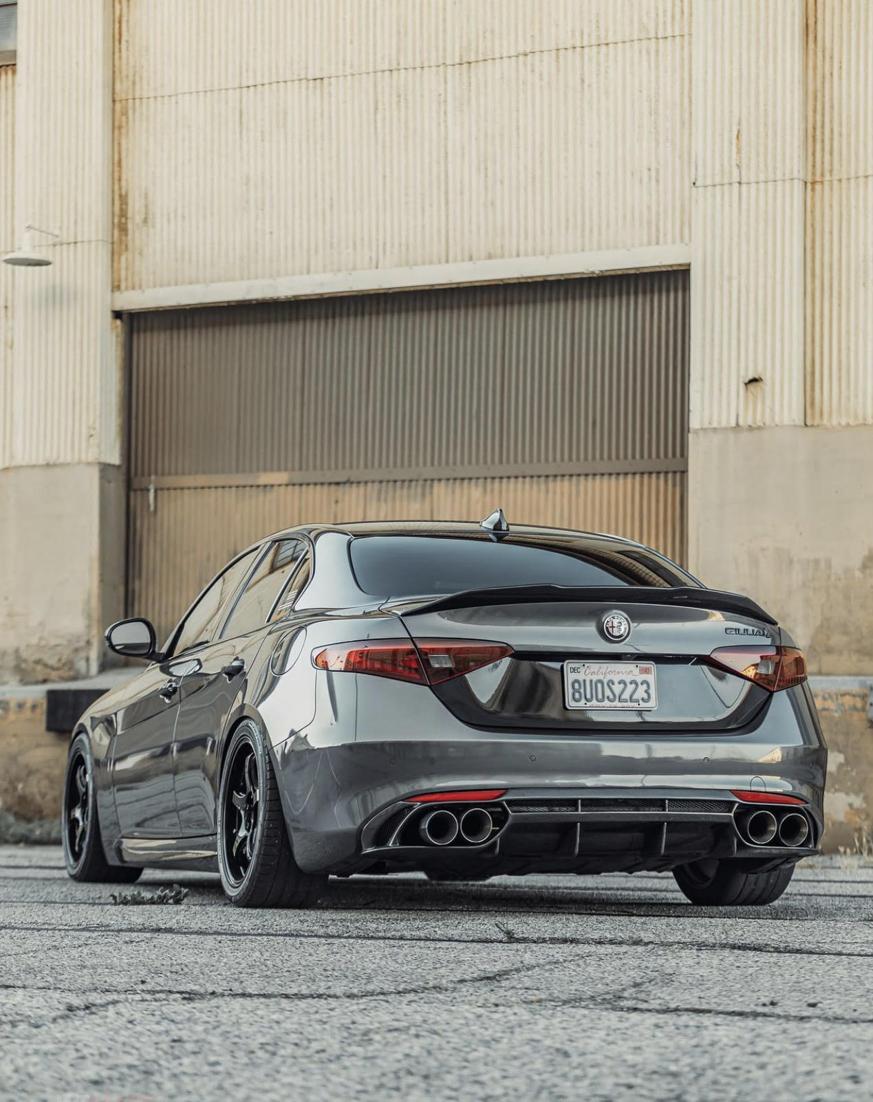 Alfa Romeo Giulia PSM V1 High Kick Style Carbon Fiber Spoiler